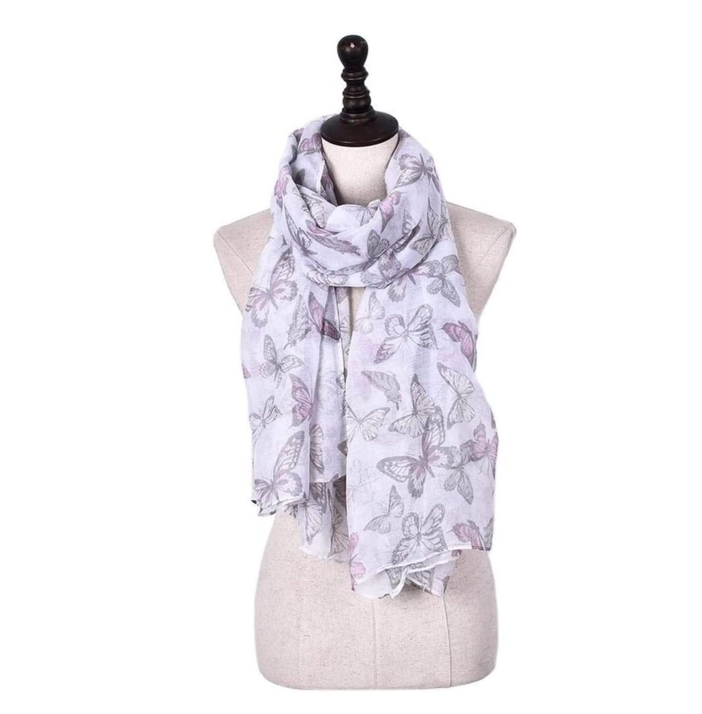 Sciarpa Invernale Elegante Sciarpina Sciarpa Invernale Da Donna Scialle Avvolgente Protezione Solare Calda Modello Con Stampa A Farfalla Regalo Calda