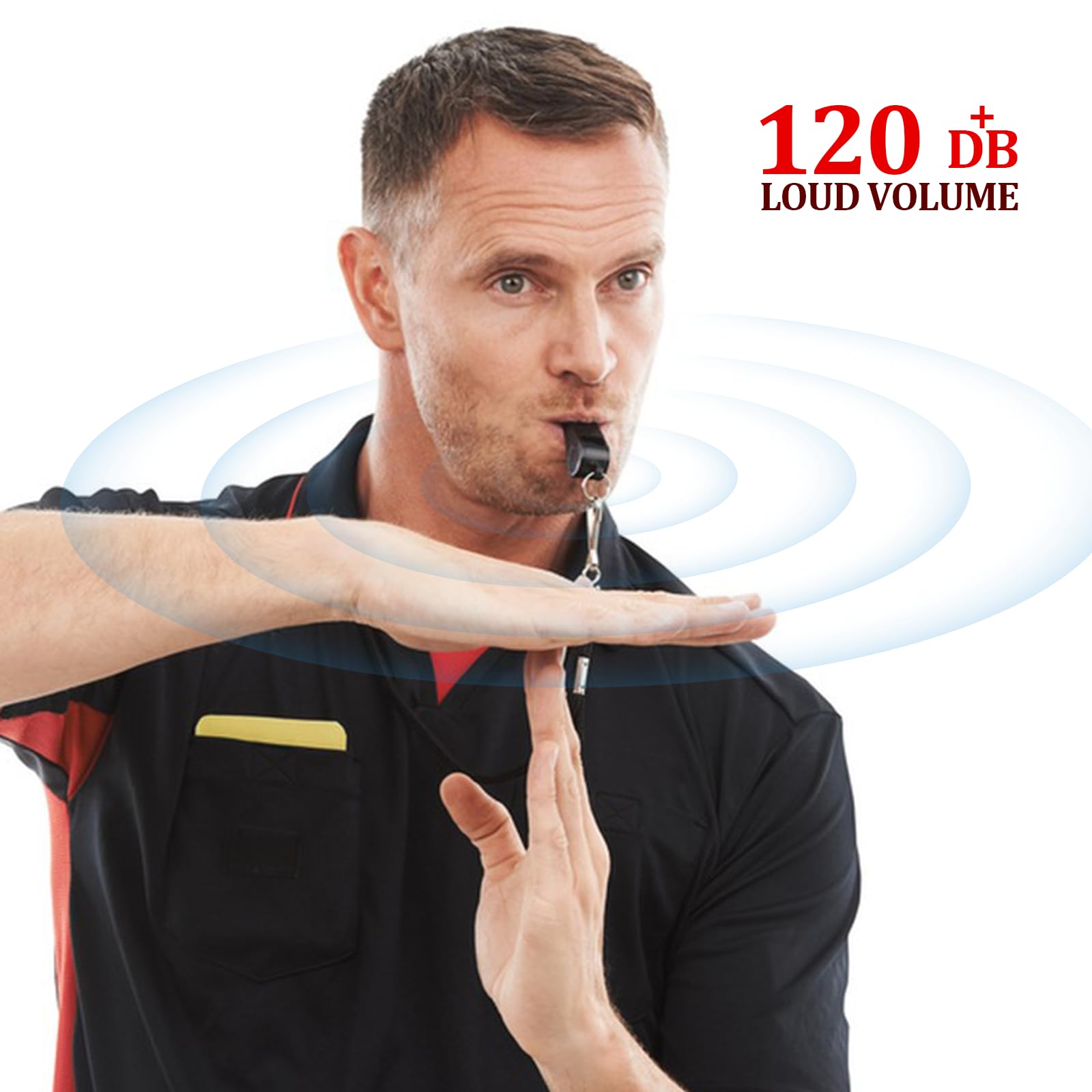 Gwizdek Czarny, 2 Pakiety Gwizdki dla Trenerów, Plastikowe Gwizdki Trenerskie z Smyczą, Głośny Czysty Wyraźny Gwizdek Sędziowski, Gwizdek Ratunkowy dla Nauczycieli, Policji, Urzędników
