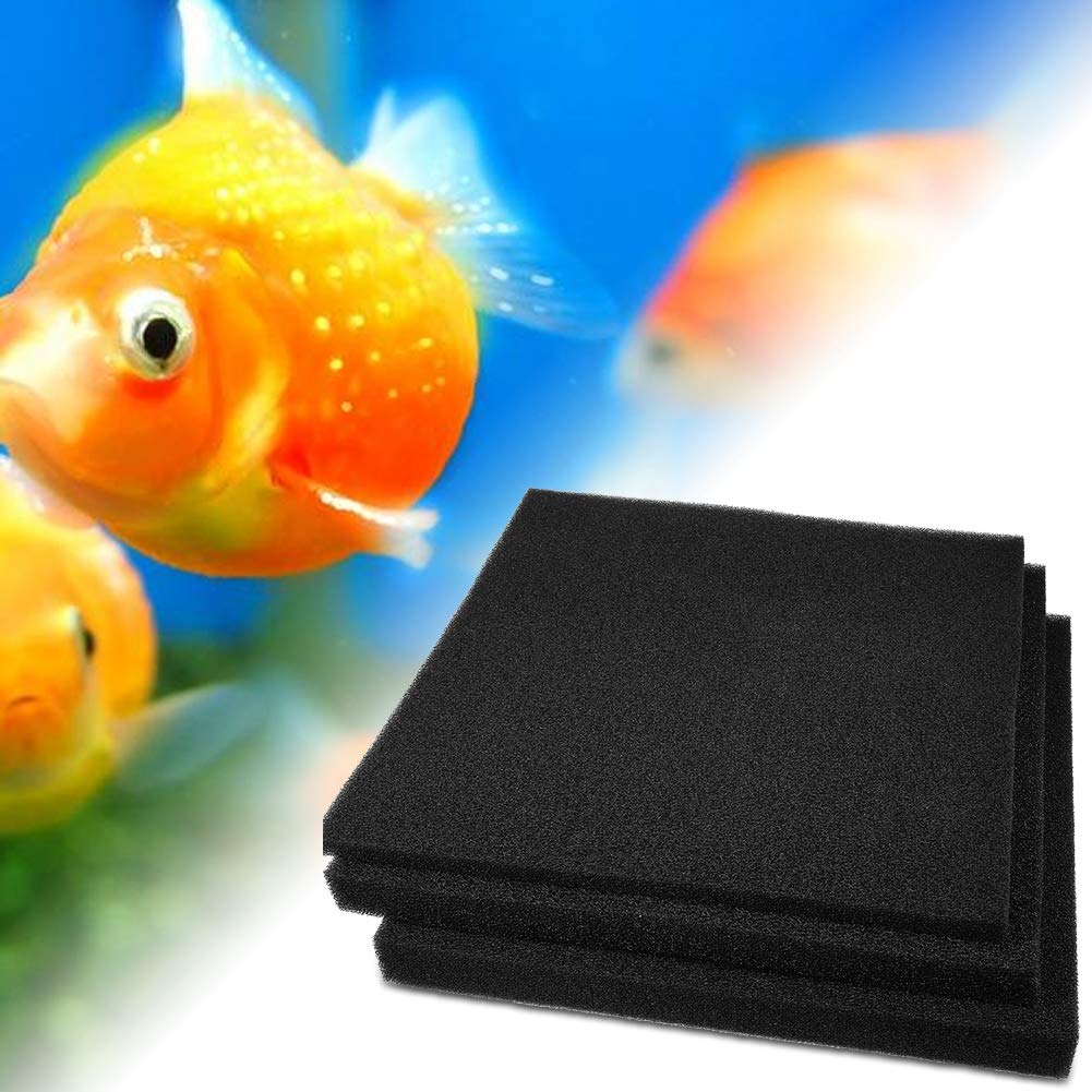 Tnfeeon Esponja de Filtro de Acuario, 3 tamaños Esponja de Espuma de celda Abierta reticulada Filtro de Medios Almohadilla de Tanque de Peces Filtro de Acuario Esponja bioquímica(50x50x5cm)