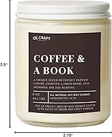 Vista 7 de CE Craft Vela perfumada Coffee & A Book – Regalo para amantes de los libros, vela de lectura, aromas de libros para bibliófilos