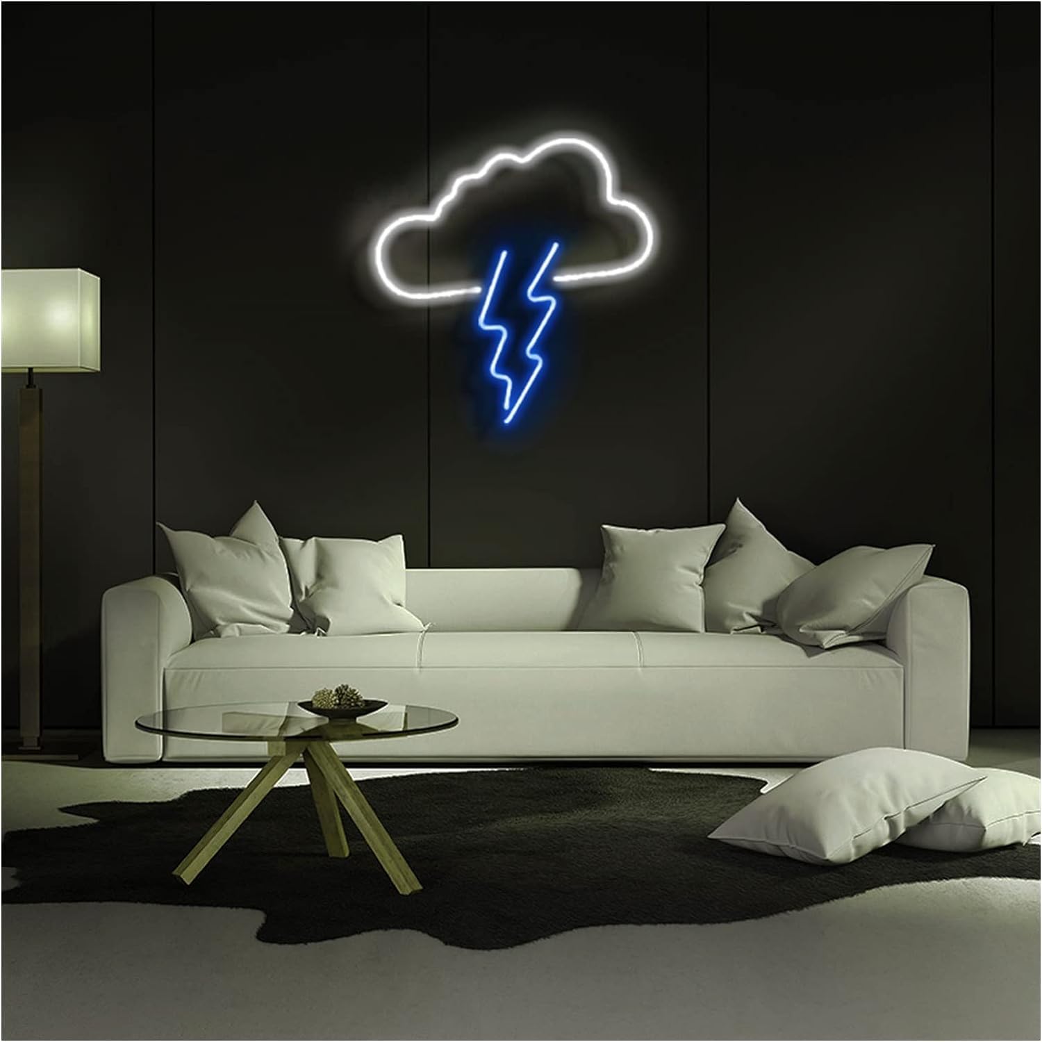 Letrero de neón LED, decoración de pared acrílica regulable alimentada por USB, luces de neón para decoración de bar de dormitorio, 42 x 40 cm