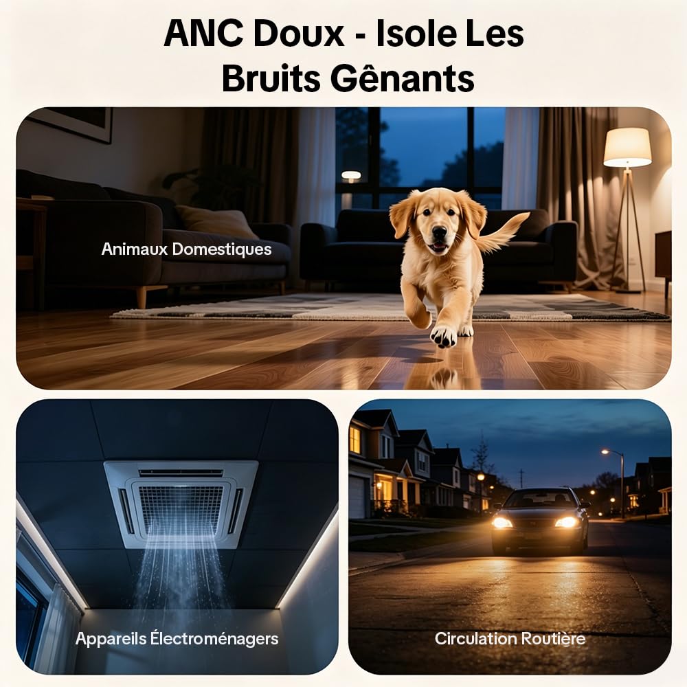 MS217 Écouteur Traducteur Instantané IA 165 Langues | Ecouteurs Bluetooth Sans Fil 6.0, 40H d'Autonomie, Mini Écouteur Sommeil pour Dormir sur le Côté, Voyages, Réunions – Noir