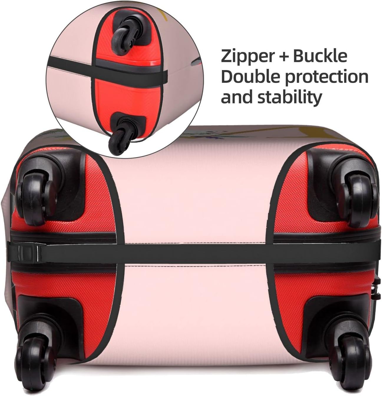 review Spandex Travel Luggage Cover, Boho Floral Golden Letter M With Bouquet Flower Durableanti-Scratch Suitcase Protector Bag Fits 18-21 Inch Luggage,Dust-Proof And Waterproof Luggage Sleeve For Kid And Adult Small