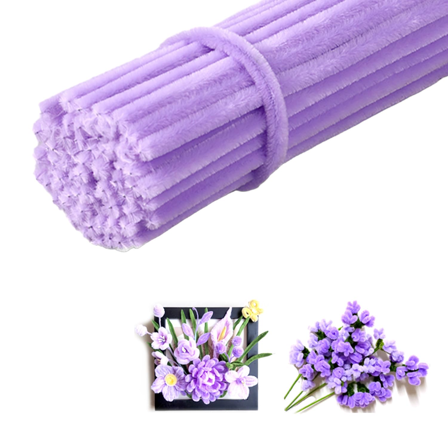 100 Pieces Pipe Cleaners Chenille Stem, Pastel Candy Color Pipe Cleaners Set for Pipe Cleaners DIY Arts Crafts Decorations, Chenille Stems Pipe