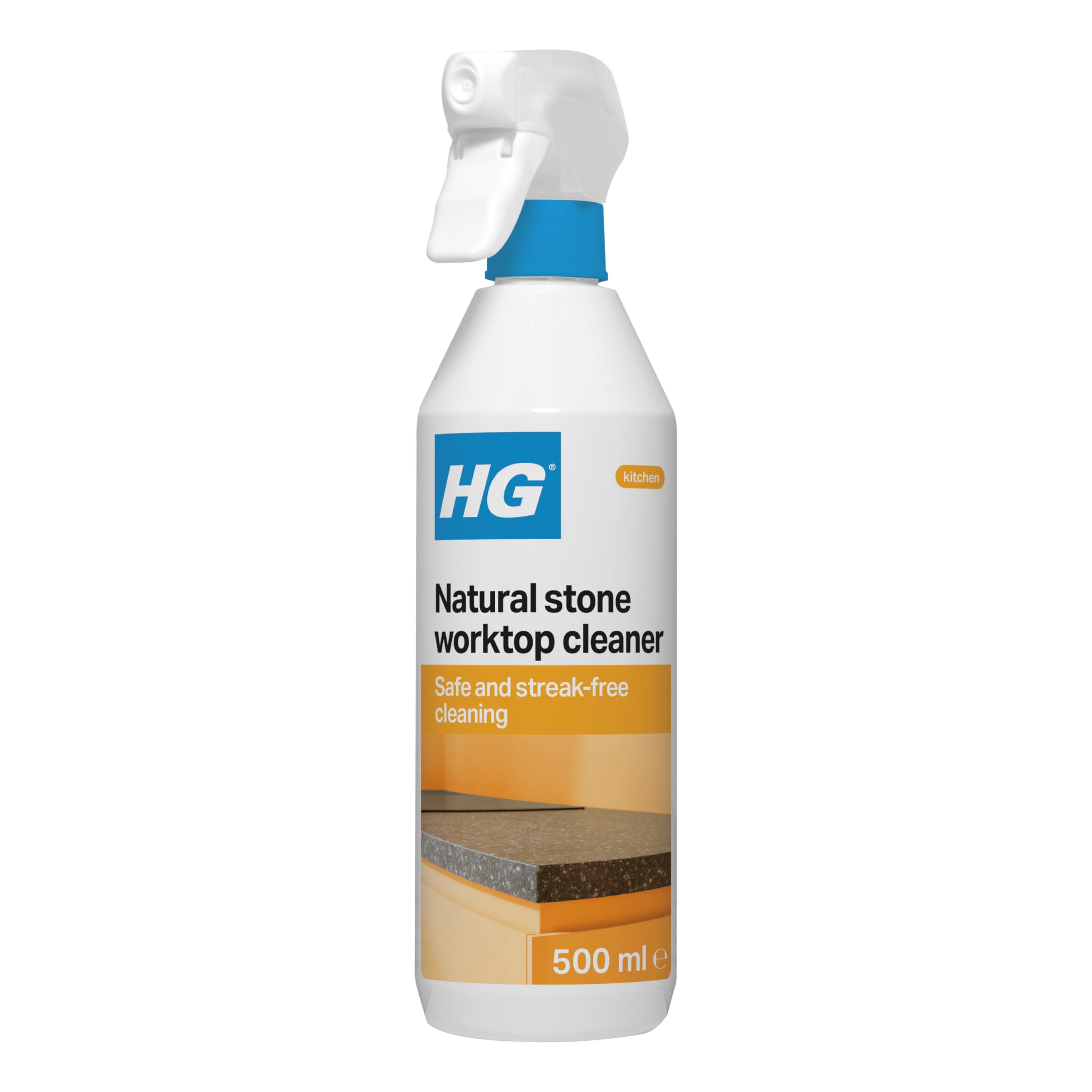 HG Natural Stone Worktop Cleaner, Daily Kitchen Countertop Spray – 500ml