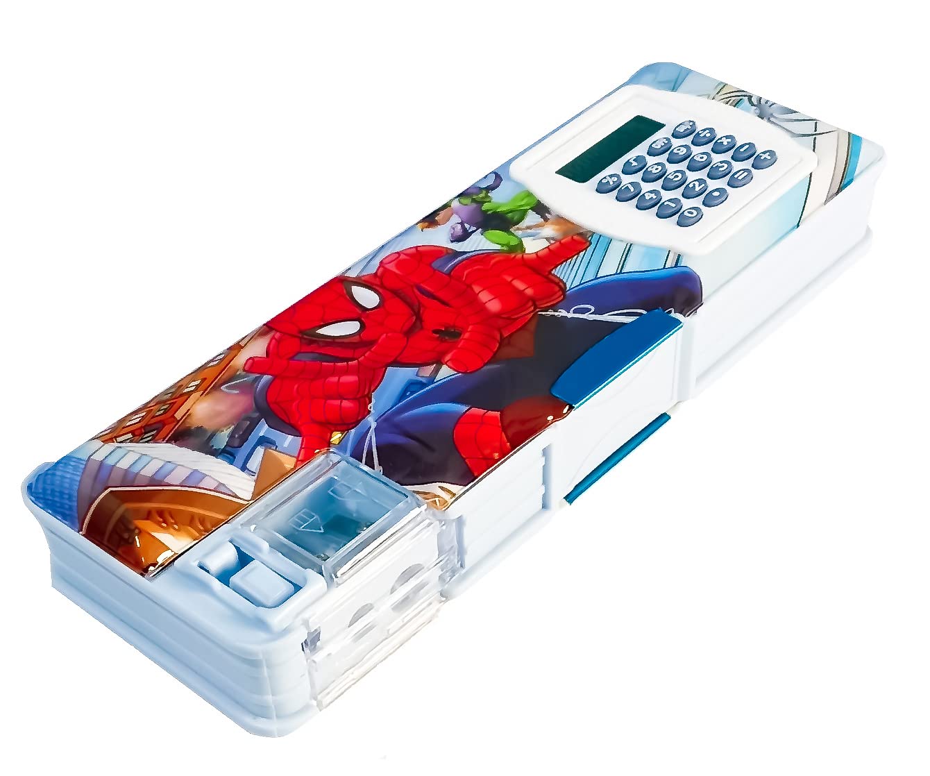 See full amazon price history chart for RoyalToys Plastic Magnetic Pencil Box With Calculator And Dual Sharpener For Kid (Spiderman),Multicolor RoyalToys Plastic Magnetic Pencil Box With Calculator And Dual Sharpener For Kid (Spiderman),Multicolor (B09SVSBQLG) Amazon Price History, Amazon Price Tracker