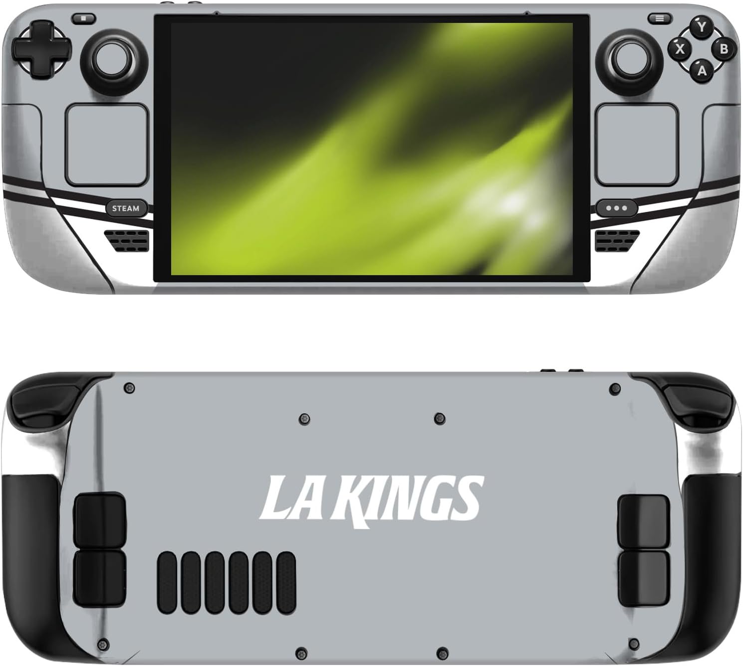 Head Case Designs Officially Licensed NHL Half Distressed Los Angeles Kings Vinyl Sticker Skin Decal Cover Compatible with Steam Deck OLED