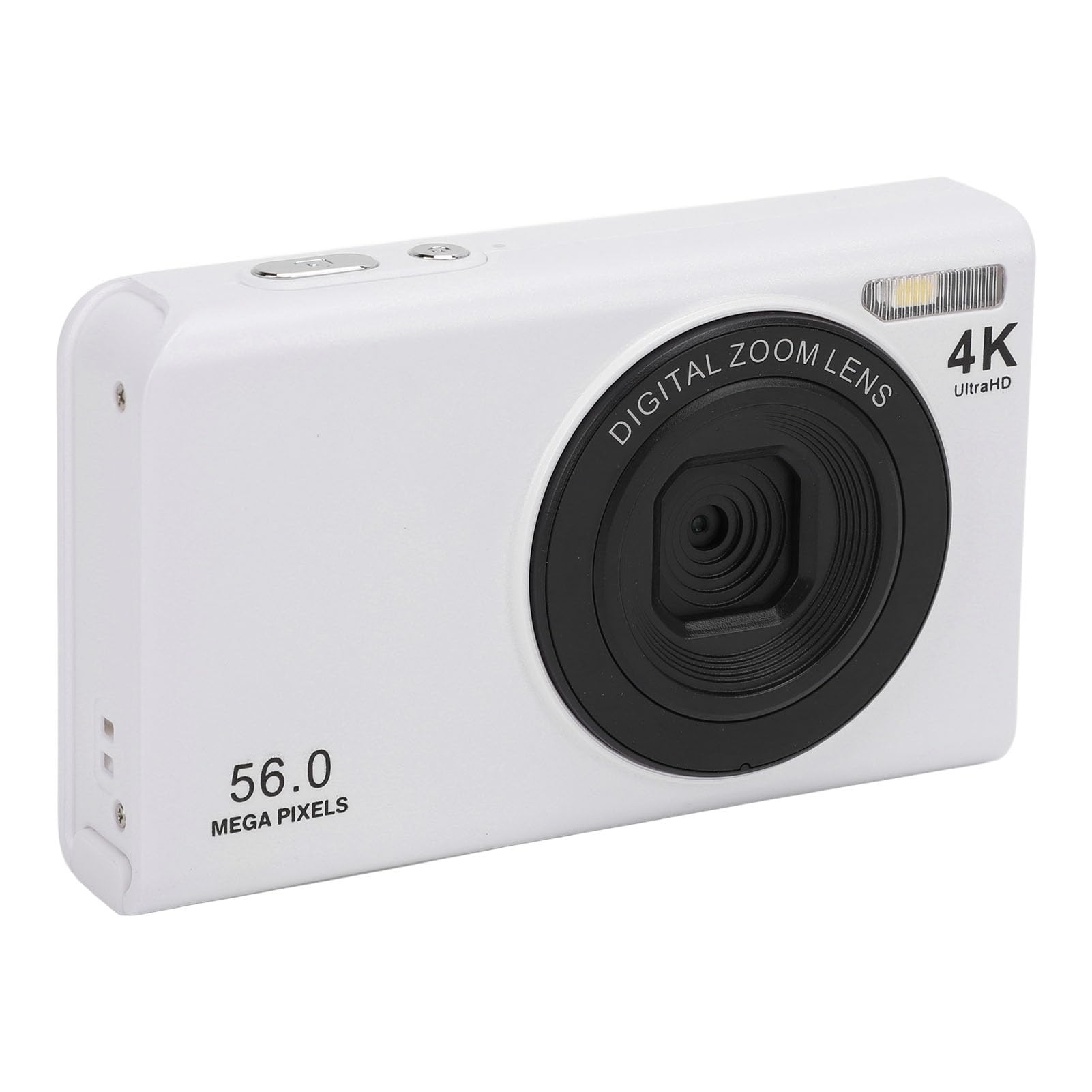 Aparat Cyfrowy, 56 MP 4K Autofokus 16-krotny Zoom Cyfrowy Aparat dla Dzieci Aparaty Cyfrowe do Aparatu (WHITE)