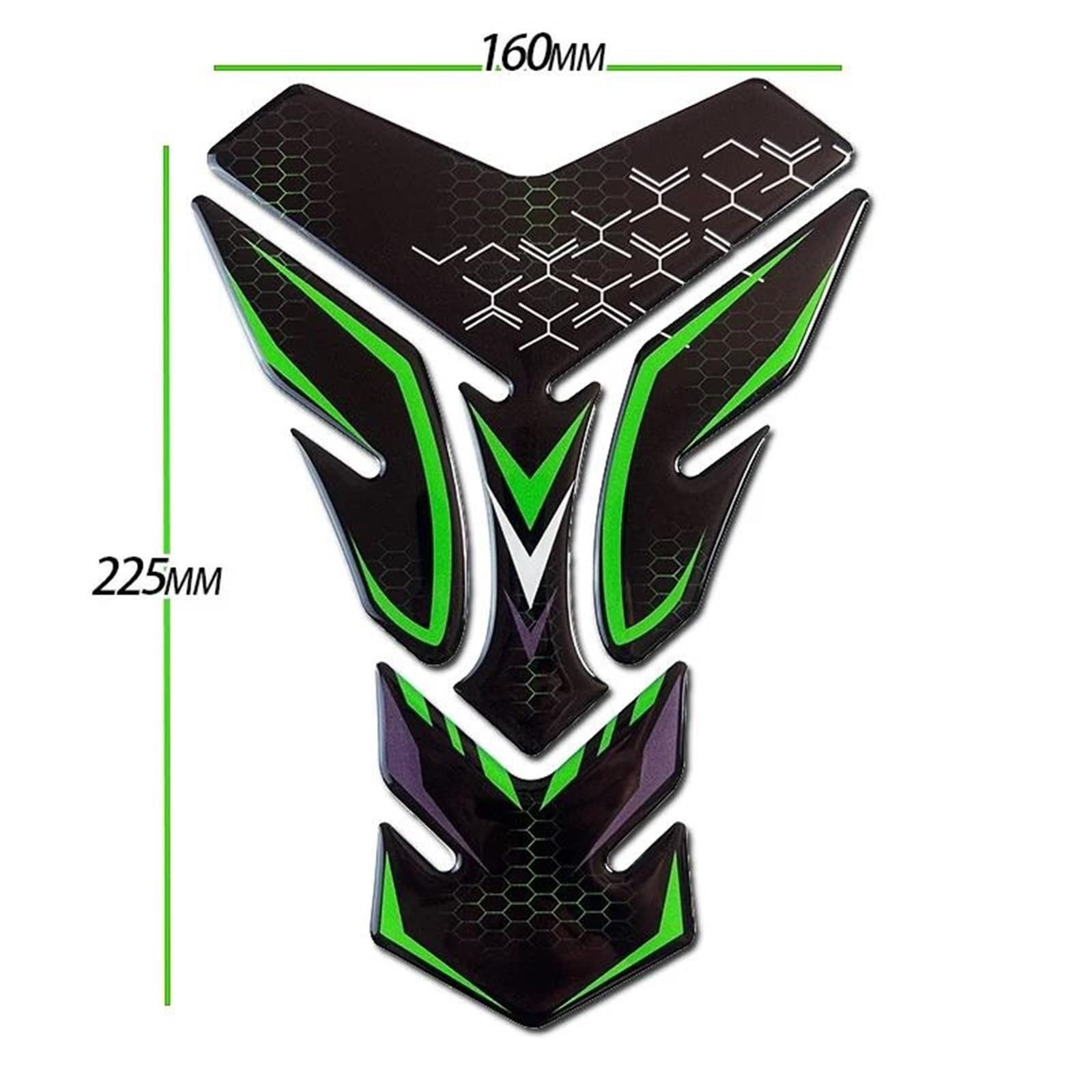 Adesivo Per Serbatoio Carburante Laterale Per Kawasaki, Per Ninja 400, Per Z 900 1000, Per ZX10R Per ER6N, Per Versys 650 gas serbatoio pad(VERDE)