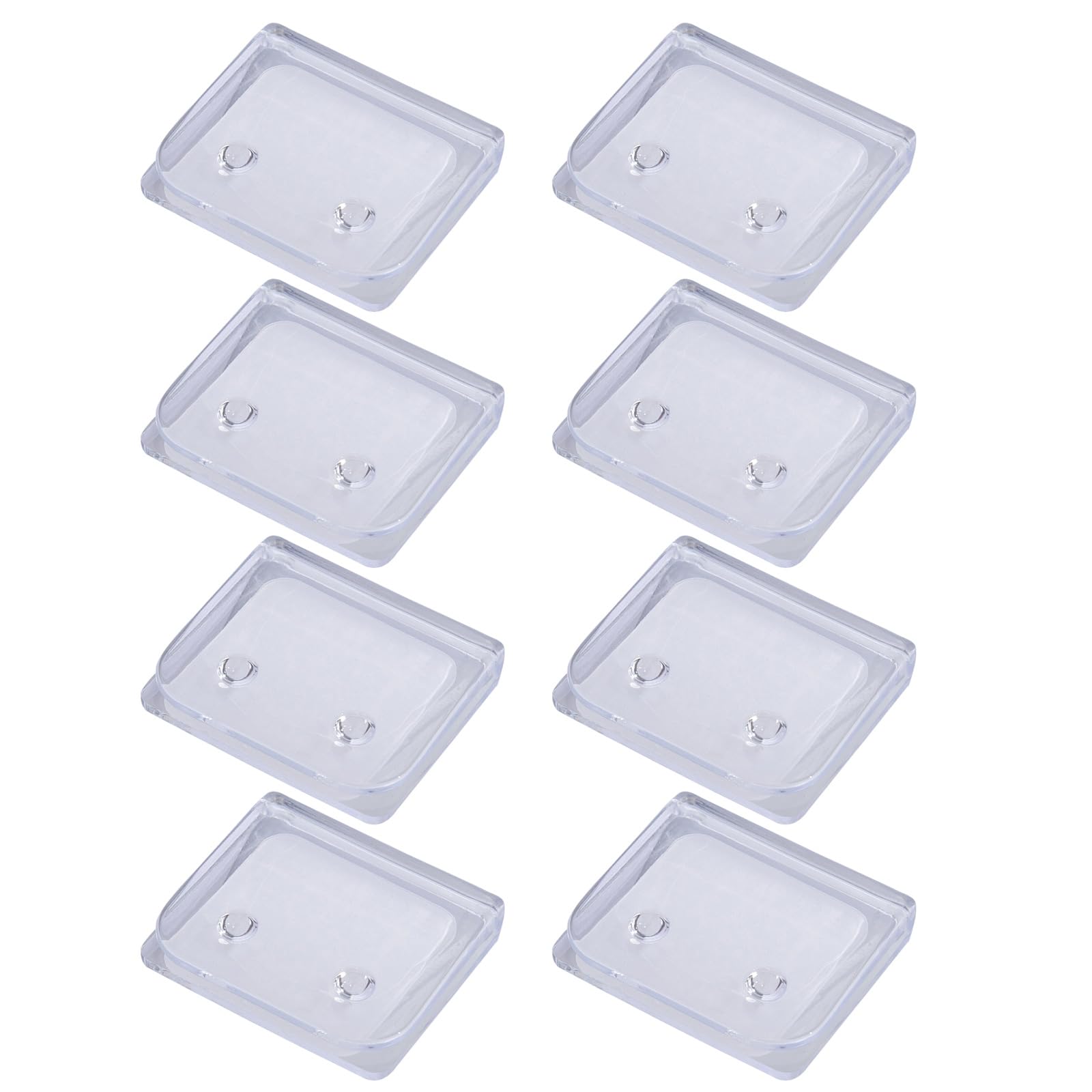 Tsophreniq 2/4 / 8Pcs Shower Curtain Clips Splash Guard Holder Clear Adhesive Windproof Splash Clips for Indoor Liners Curtain Brackets