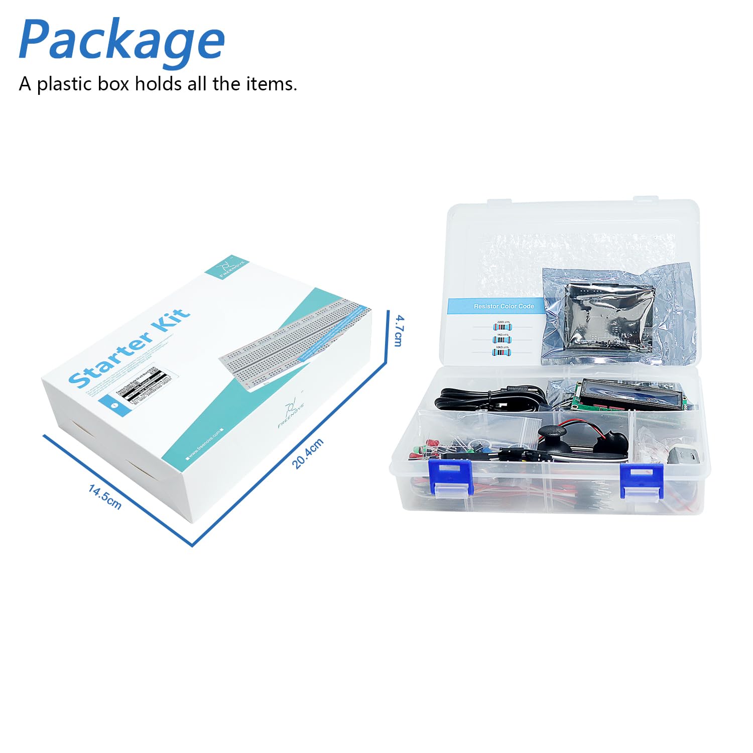 Freenove Super Starter Kit with Board V5 Rev4 Mini (Compatible with Arduino IDE), Arm Cortex-M4 Microcontroller, 305-Page Detailed Tutorial, 172 Items, 60 Projects