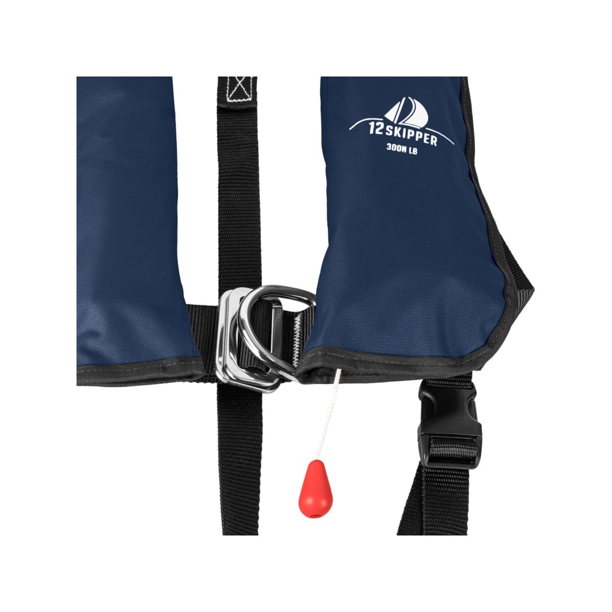 Automatik Rettungsweste 300N mit Harness, ISO 12402-2, Lifebelt/D-Ring, UML-Auslöser, 60g CO₂ Patrone, Schrittgurt, Erwachsene 40+ kg