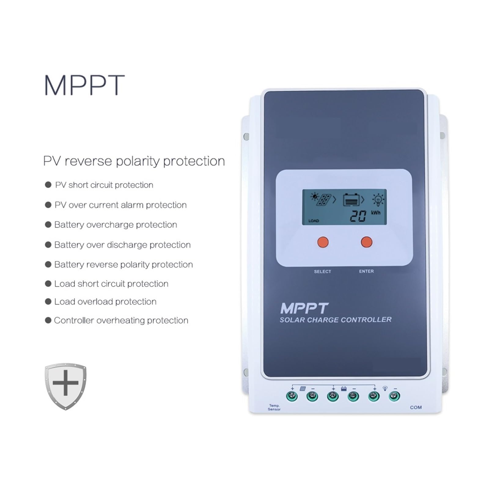 MPPT 40A 30A 20A 10A Mando De Cargador Solar LCD 12V24V Regulador Automático Alta Eficiencia 4210AN 3210AN(2210AN wifi Sensor)