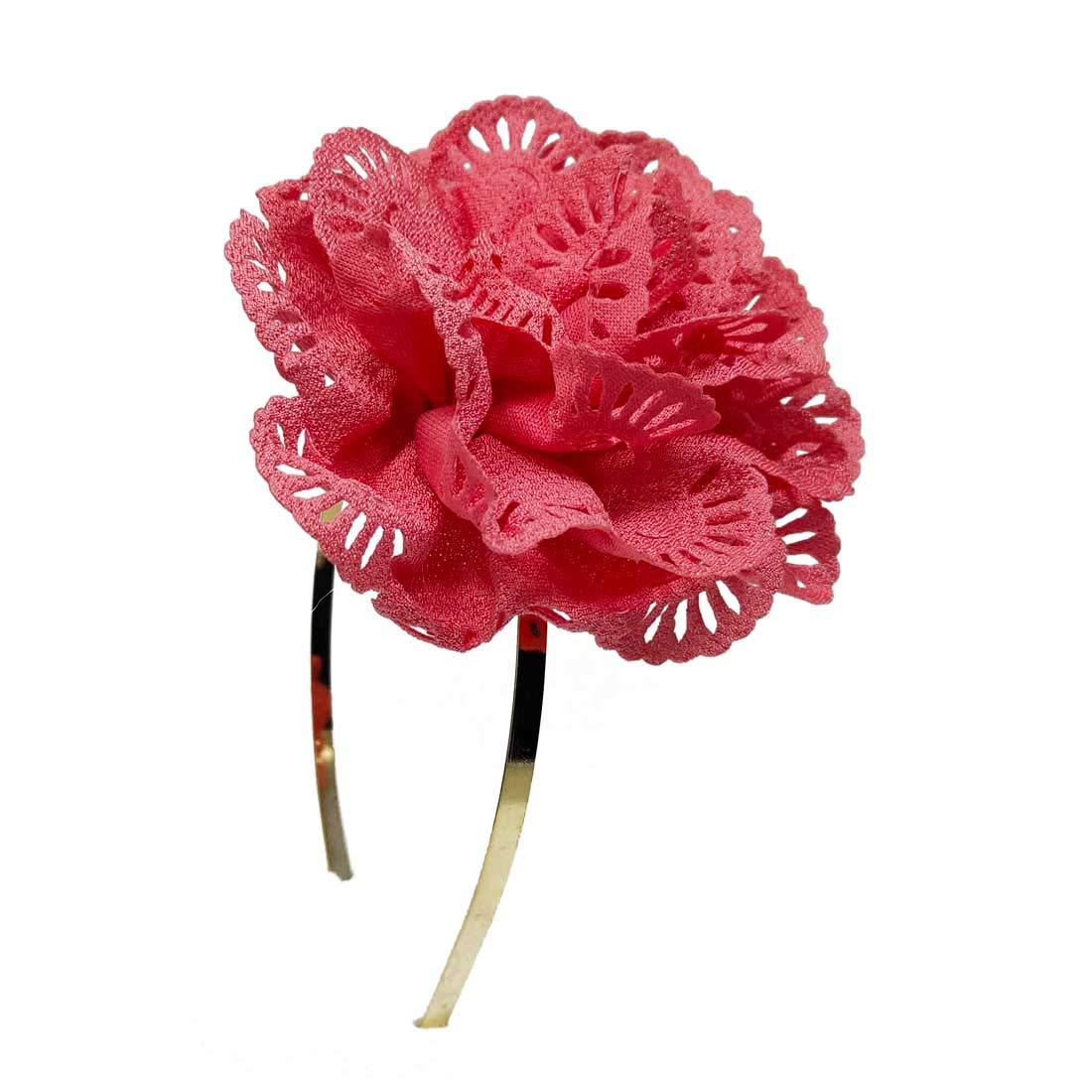 Anokhi Ada Floral Metal Hairband/Headband for Girls and Women (Watermelon Pink)-11-06H