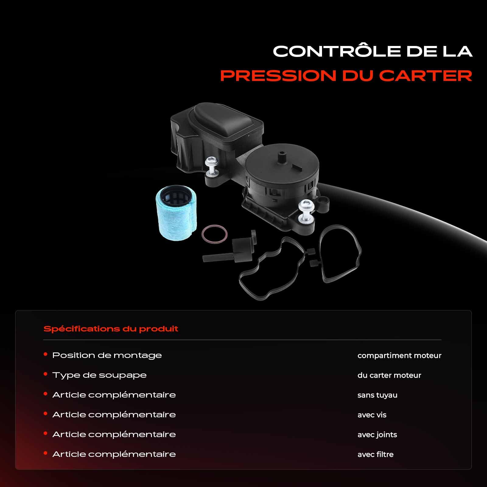 Frankberg Ensemble séparateur d'huile pour soupape de ventilation du | carter Compatible avec: Série 3 E46, Série 5 E39, Série 5 Touring E39, Série 3 Touring E46