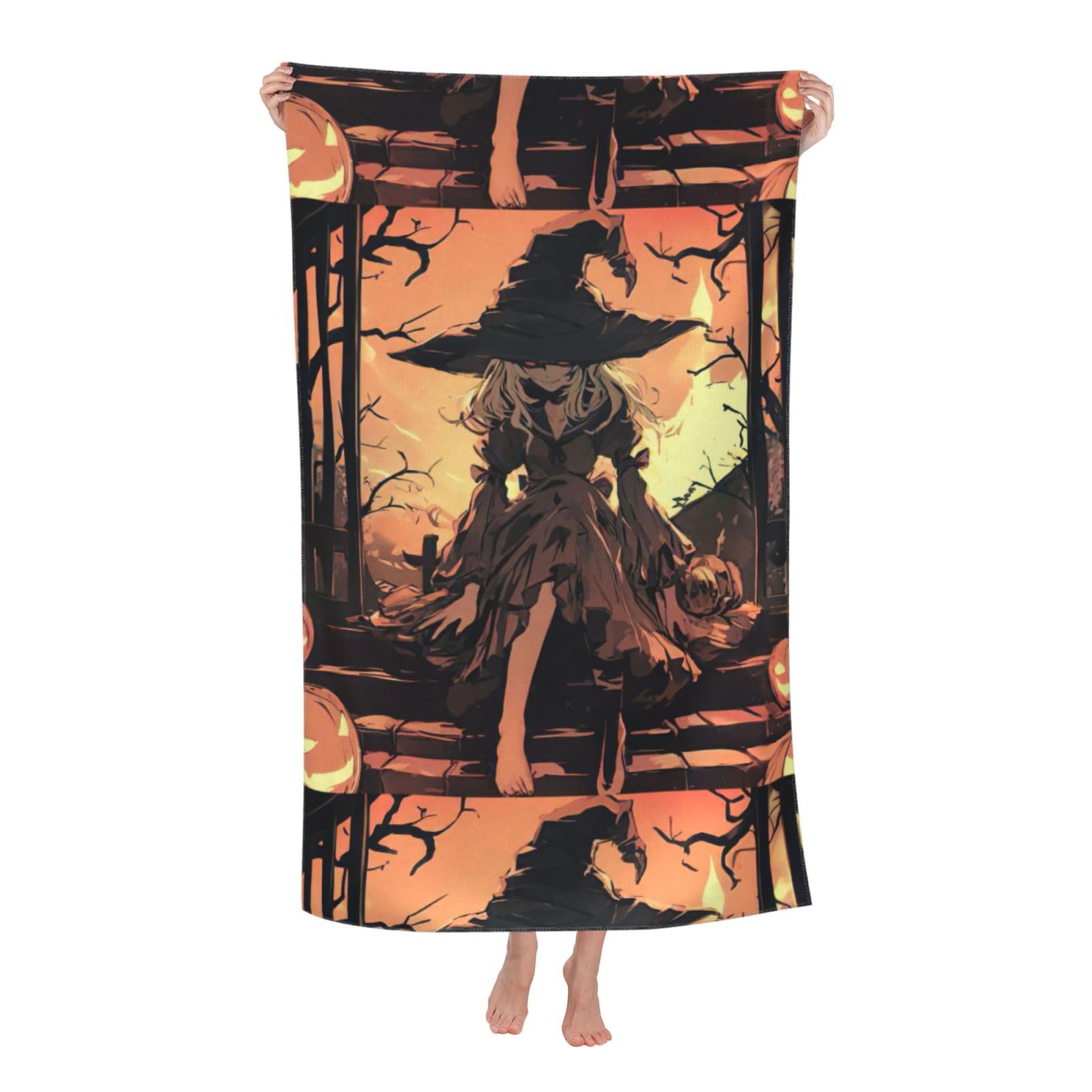 Cbaaghh Halloween Horror Print Adult Beach Towels,Beach & Pool Towel,Beach Towels,Towels For Camping