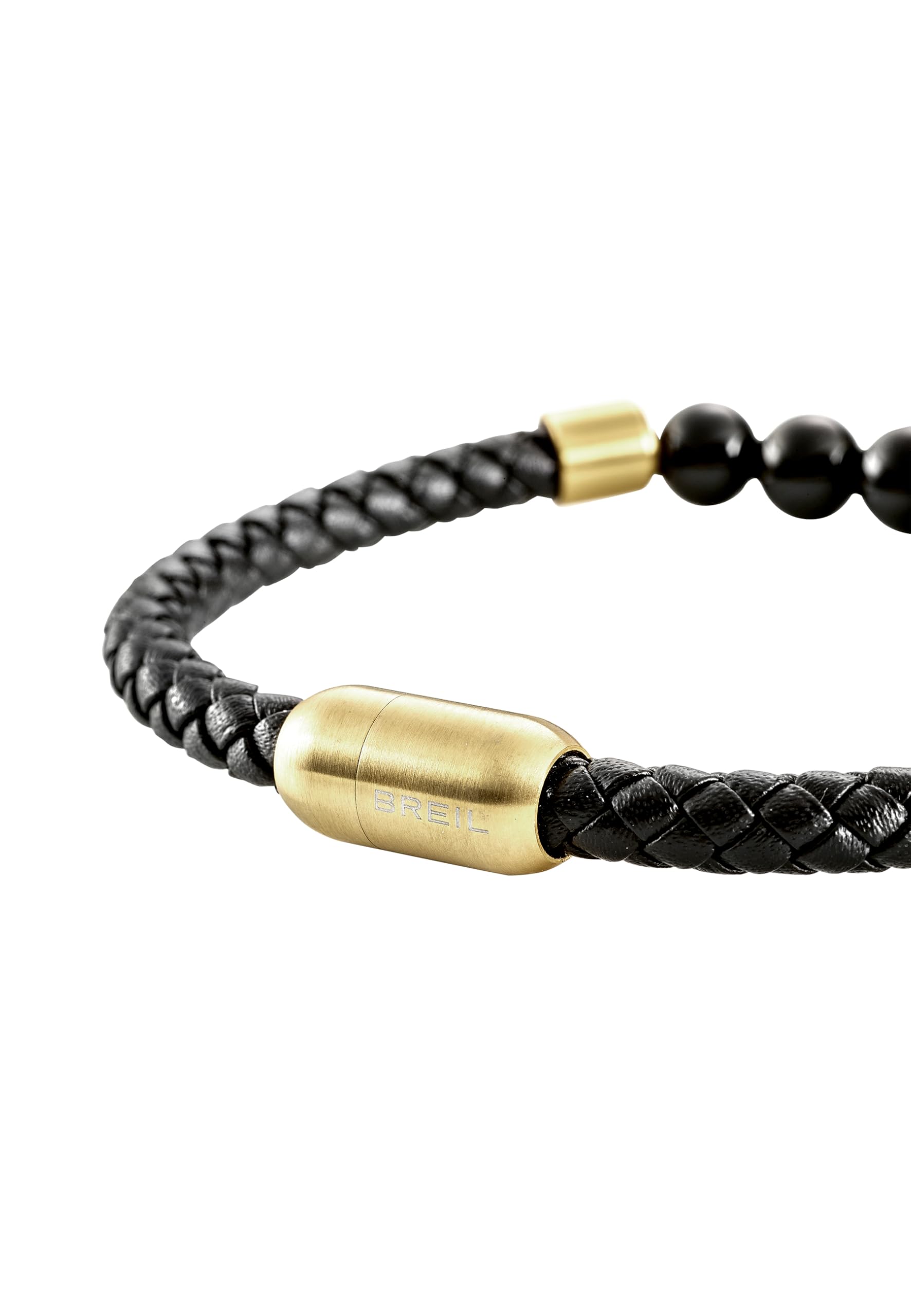 Breil, Bracciale Uomo in Steel, Leather, Stone | Collezione INDIANA, Bracciale, Dimensione 19 cm, Gioiello idee regalo uomo