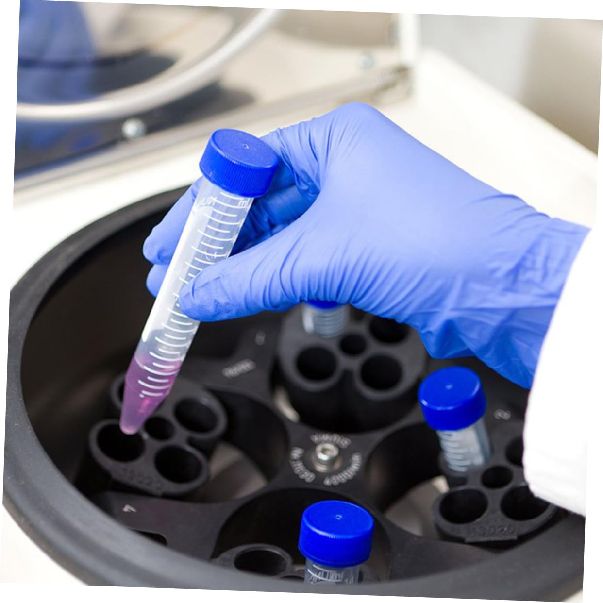 Zerodeko Provette da Centrifuga con Fondo Conico 50ml Blu, 50 Pezzi