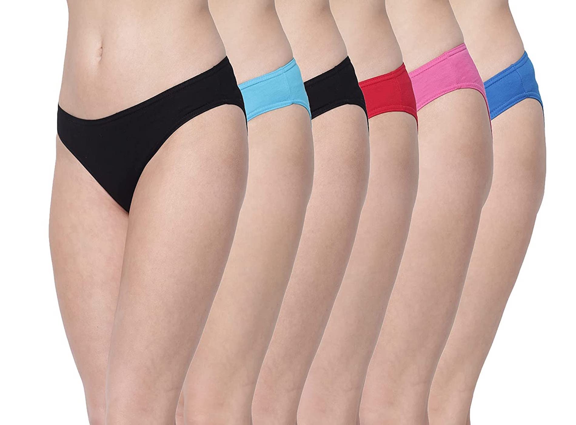 Women Ladies Girls Pure Cotton Full Coverage Mid Waist Everyday Day Wearing Cotton Panties Assorted Multicolor Panties for Women Pack of 6-image-15