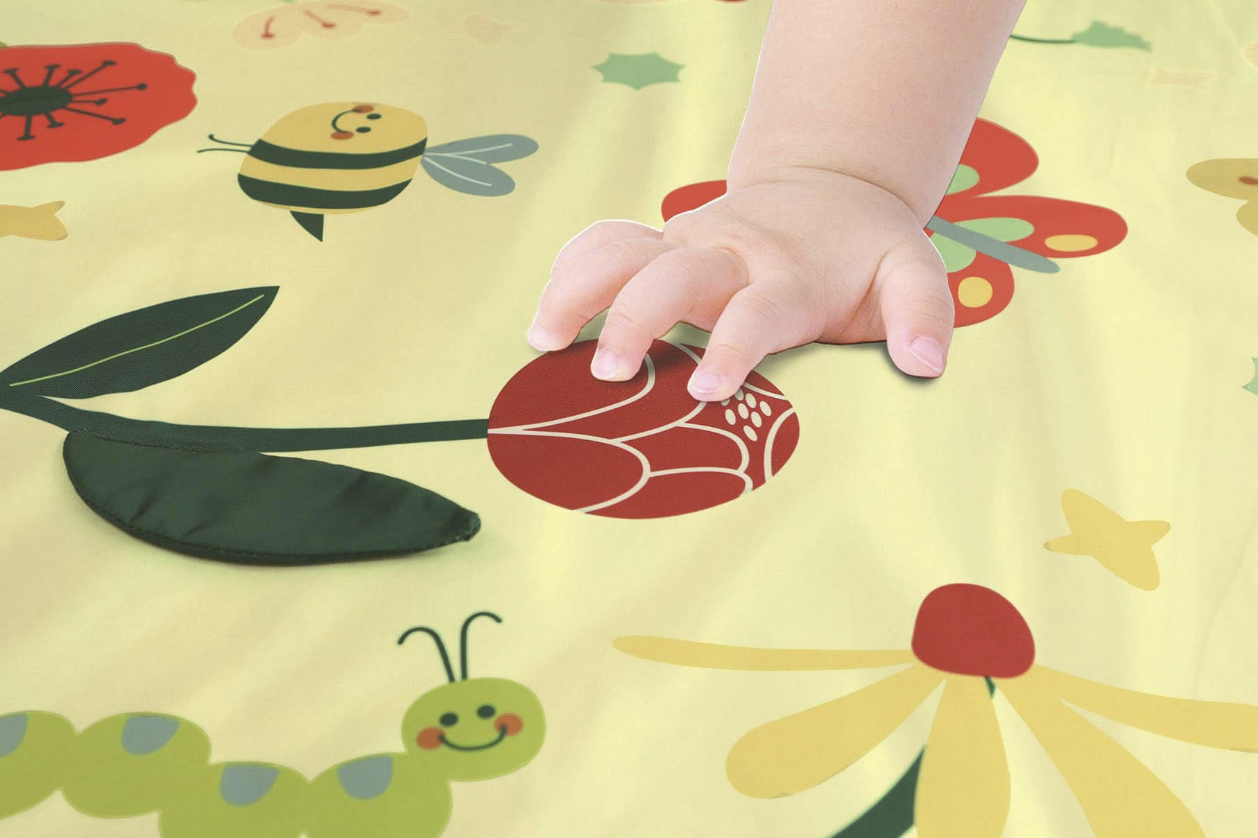 Baby Clementoni - Happy Garden Activity Gym, Palestrina Neonato 0+ Mesi, Stimola lo Sviluppo Sensoriale e Motorio con Suoni e Attività Interattive Divertenti, 17972