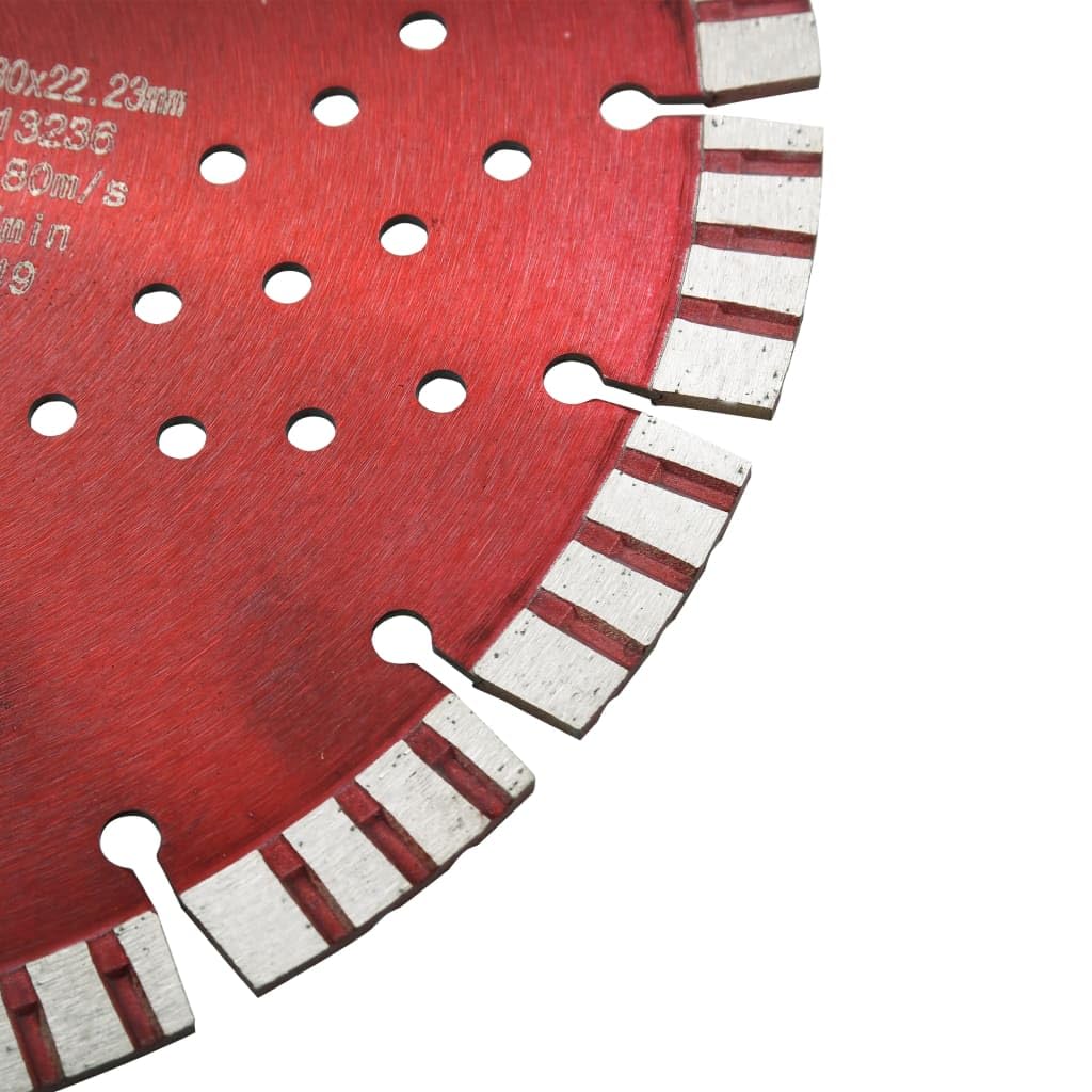 Disco da Taglio Diamantato con Turbo e Fori in Acciaio 300 mm,Articoli di ferramenta,Accessori per Attrezzi,Lame per Attrezzi,Lame per seghe-143233