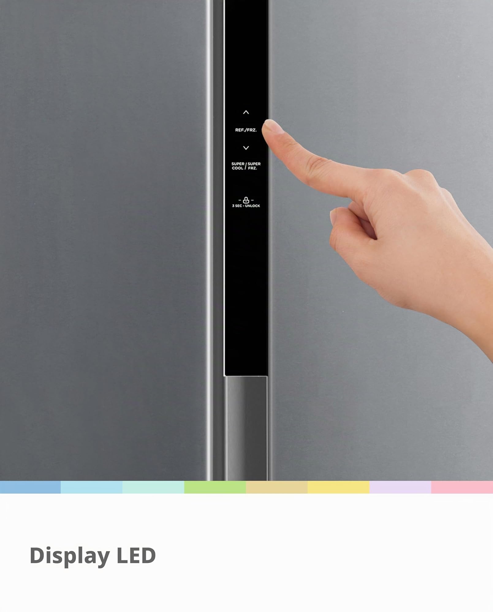 COMFEE' RCS609IX2 Frigorifero-Congelatore Americano/No Frost/Compressore Inverter/Altezza 177,5 cm/271 L di Refrigerazione/189 L di Congelamento/Doppio controllo/SuperCool, Inox