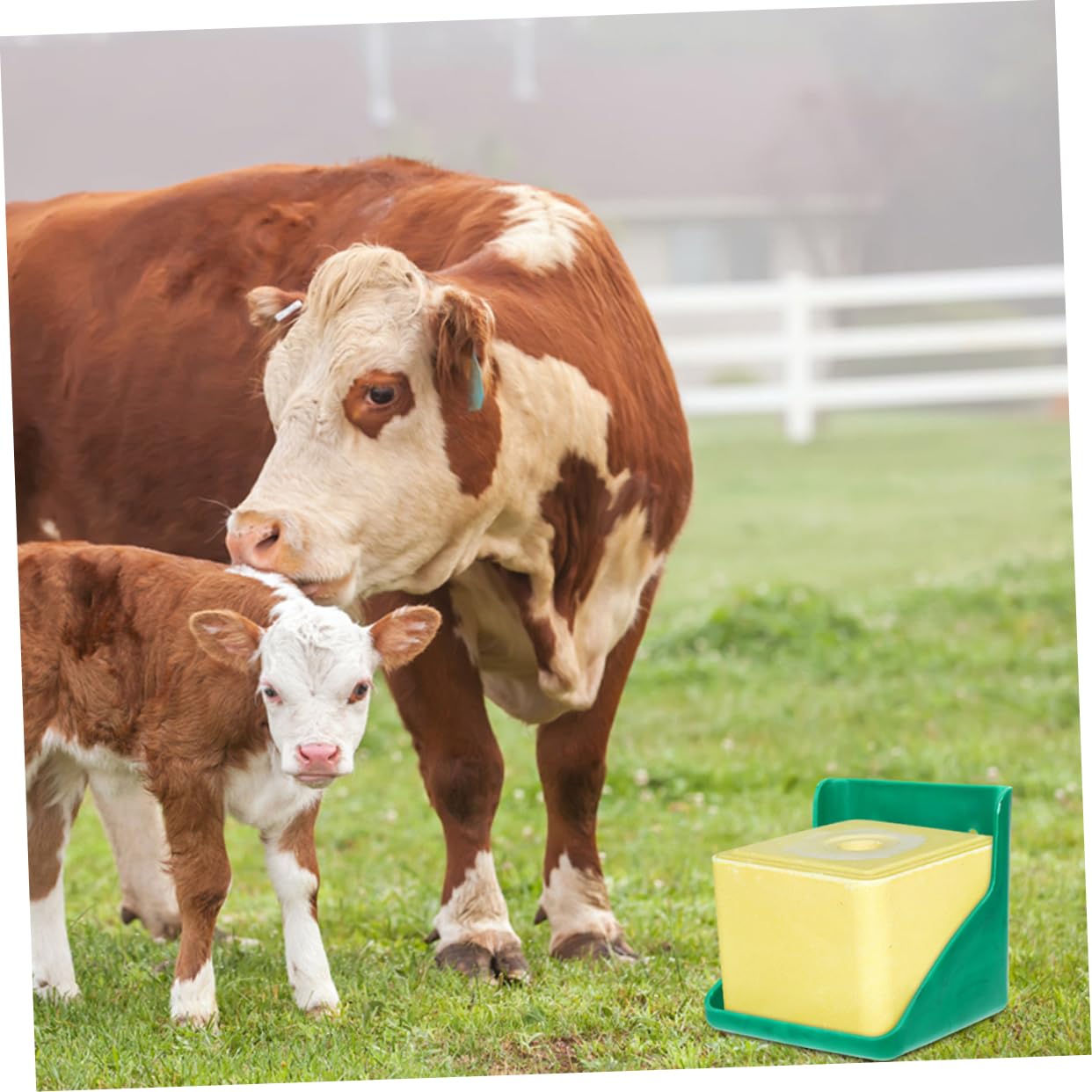 Toyvian Caja Plástica Práctica Múltiples Posiciones de Fijación Soporte para Bloques Minerales Pack de 2 Unidades para Ganado Ovino y Aves Adecuado para Uso Diario en Interiores