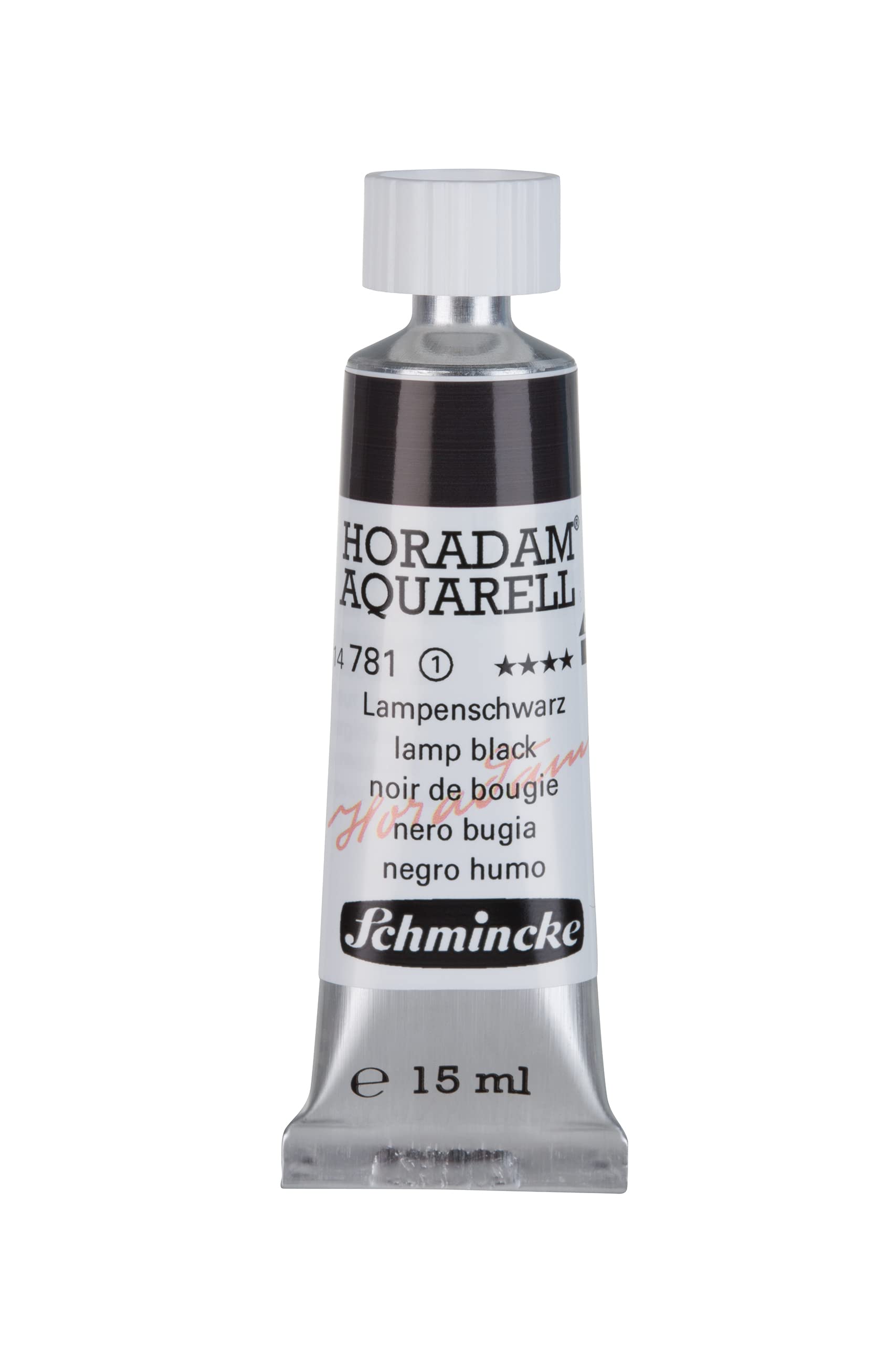 Schmincke - HORADAM® AQUARELL - finest artists' watercolours, 781 Lamp black, 14 781 006, 15 ml tube