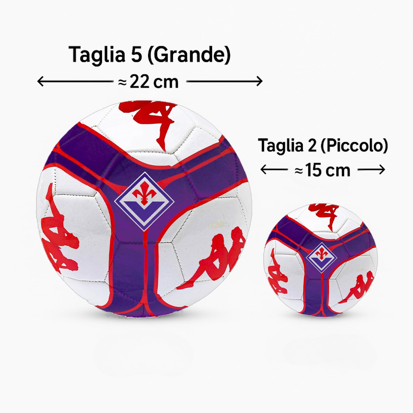 Kappa Pallone Fiorentina Palla Calcio Fiorentina Ufficiale. Modello con Logo.