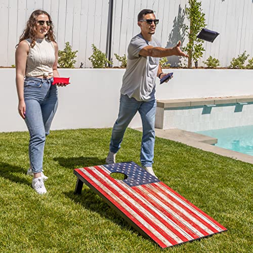 Image of GoSports Portable Cornhole Sets- Includes 2 Boards, 8 Bean Bags, Carry Case