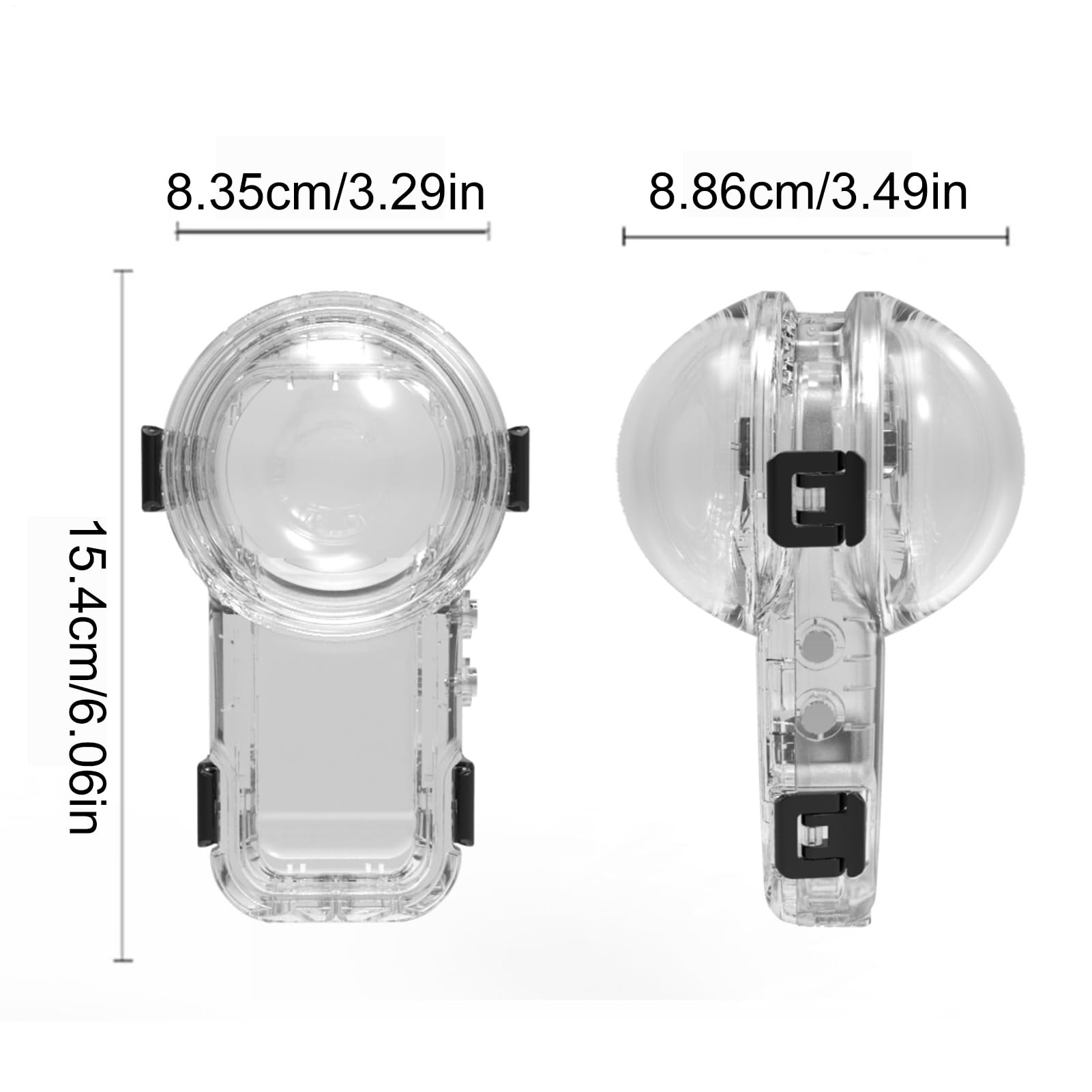 Custodia Subacquea Custodia Protettiva Impermeabile per Fotocamera | Guscio Antiappannante 60m per Attività Subacquee e All'aperto Unisex