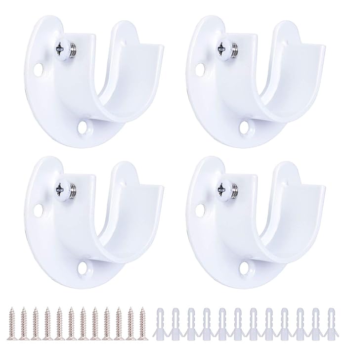 Buy Closet Rod Brackets White Curtain Rod Brackets Stainless Steel