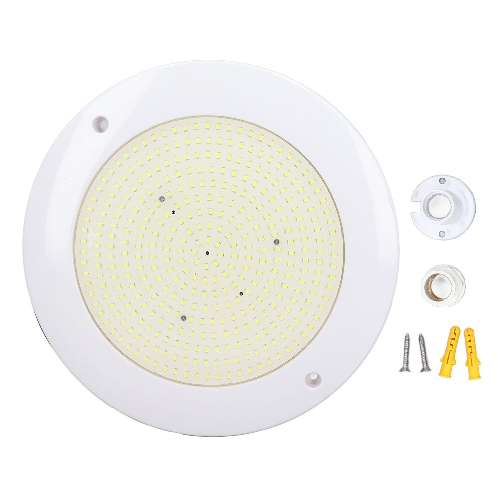 RGB-Poolleuchte, 12 V, 18 W, ABS-PC, IP68, versiegelte Unterwasserlampe für in den Boden eingelassene oberirdische Schwimmbäder, Brunnen, Teich, Garten, Wasserlandschaft, (Warm Light)