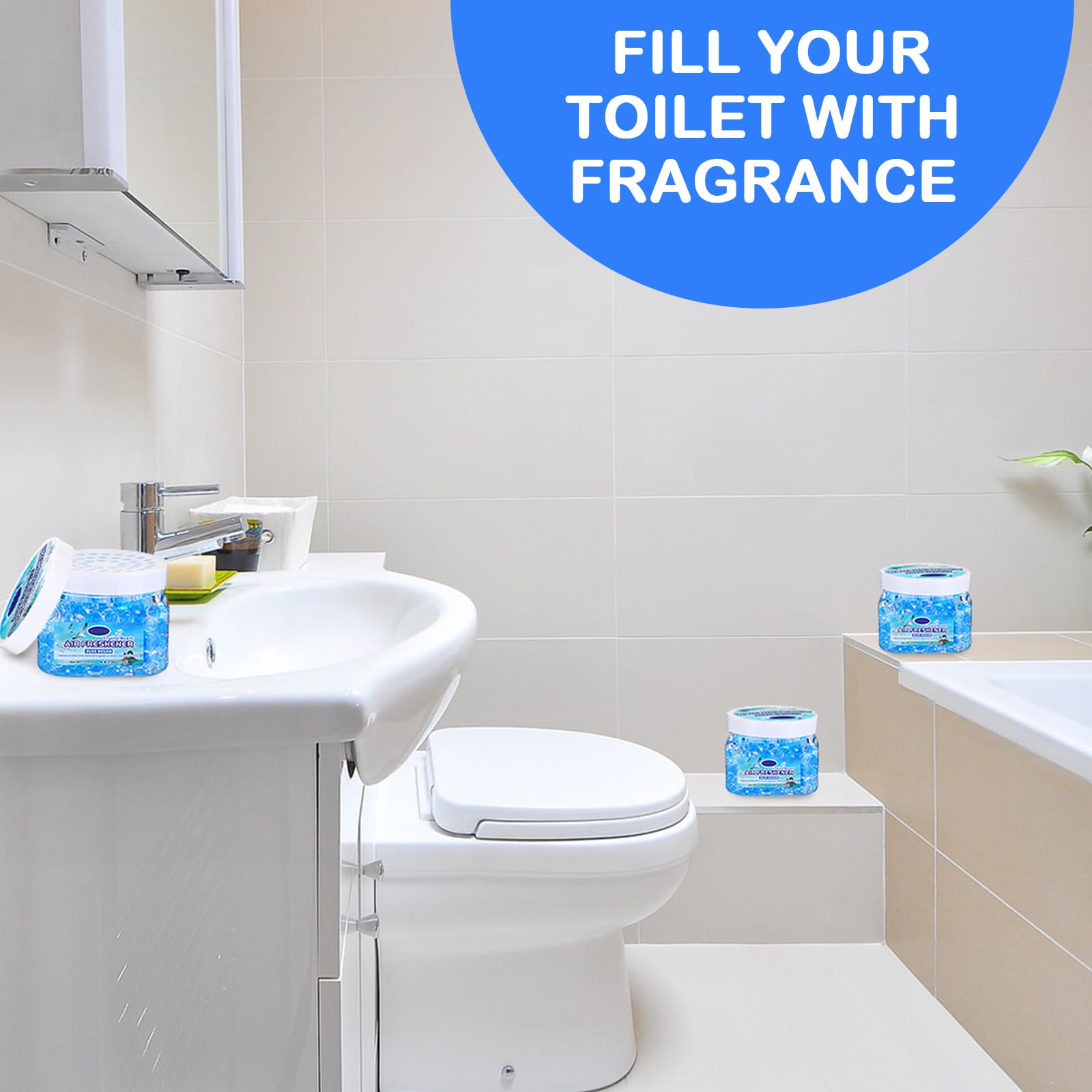 6 perlas de gel ambientador a granel, eliminadoras de olores, gel para eliminar olores para el hogar, baños, autos, barcos, caravanas, áreas de mascotas, habitación, inodoro, 8 onzas (océano