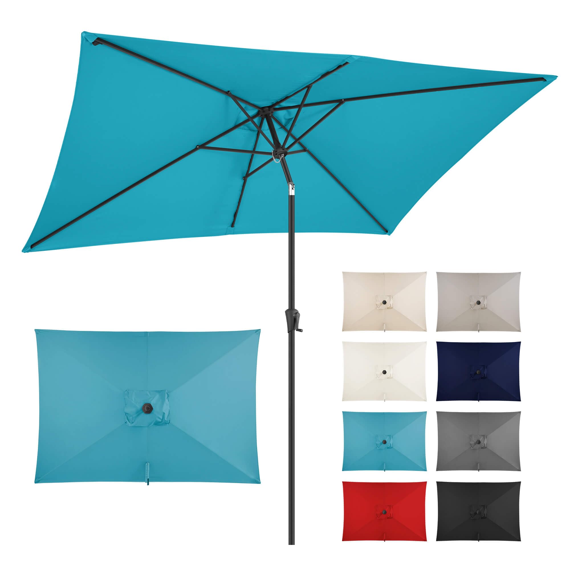 Amazon.com : FLAME&SHADE 6.5 x 10 ft Rectangular Patio Umbrella