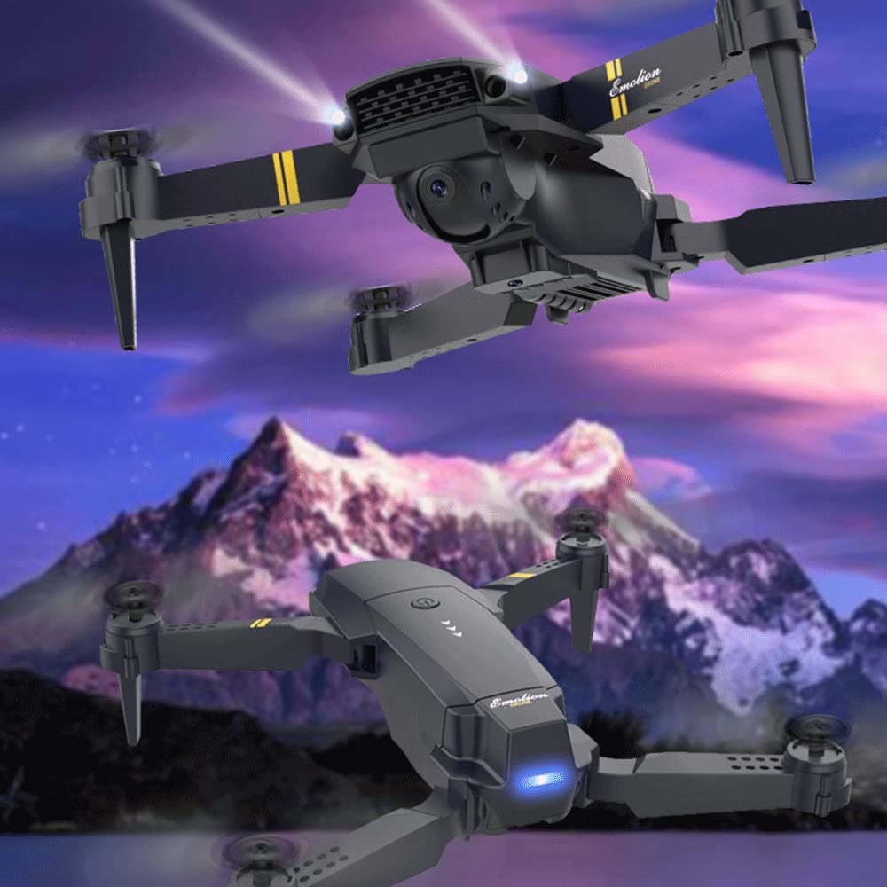 Składany dron E58 z podwójną kamerą dla dorosłych/dzieci Składany dron RC z kamerą 4k HD, wideo na żywo, utrzymywanie wysokości, kontrola grawitacji, przerzucanie 3D, start/lądowanie jednym kl