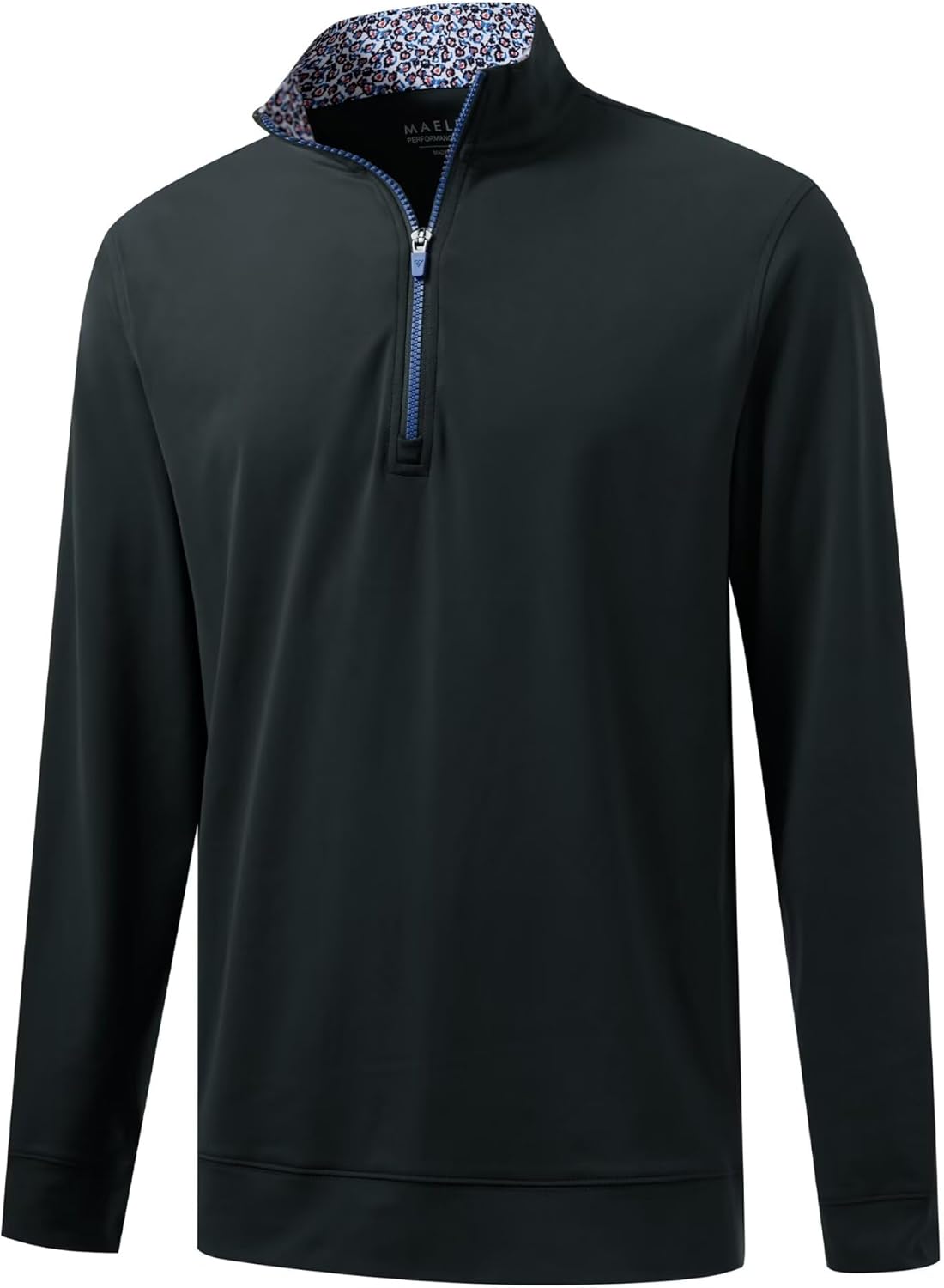 M MAELREG Men's Quarter Zip Pullover Lightweight Mock Neck Long Sleeve Midlayer Athletic Golf Half Zip Sweatshirt for Men