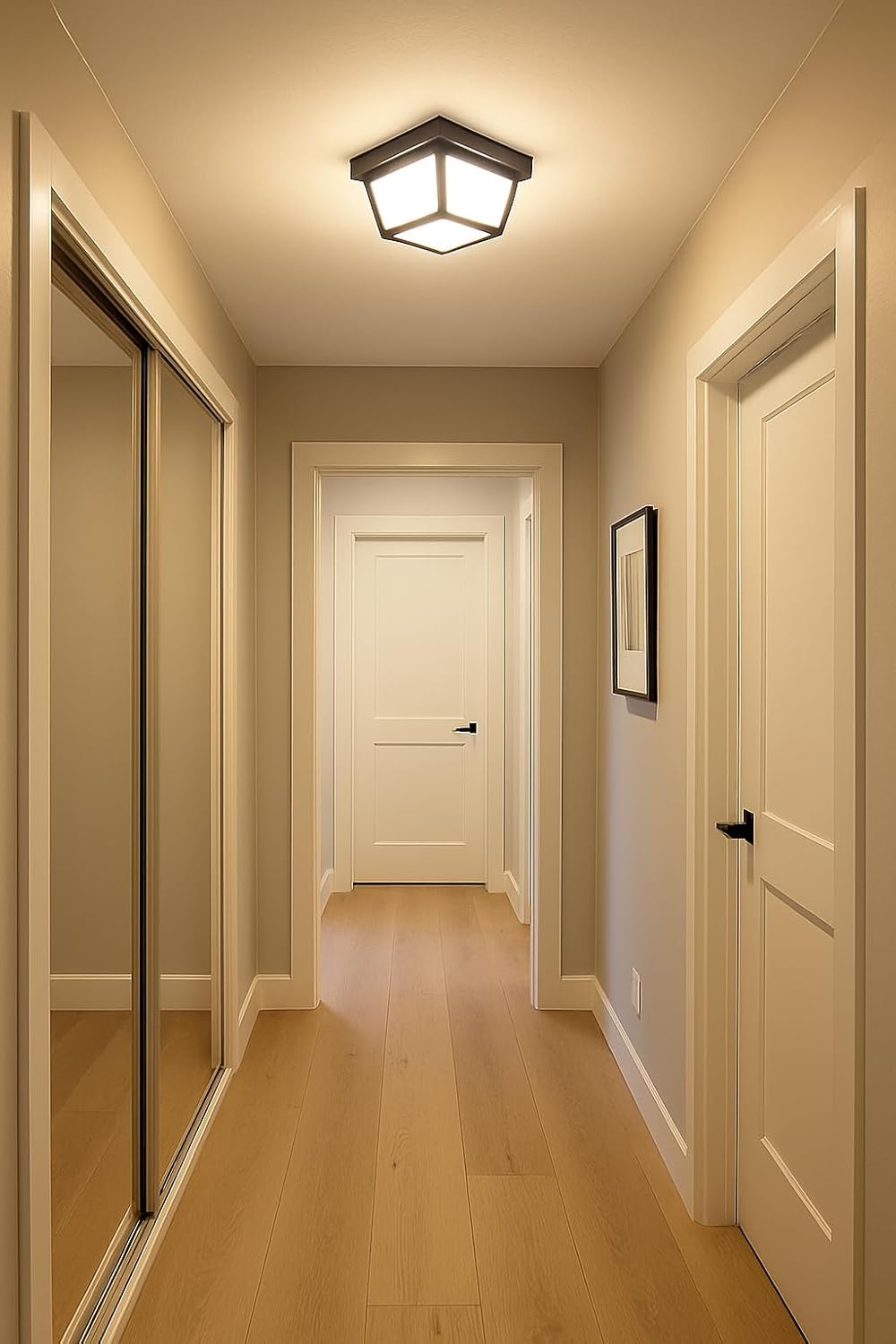 Paby 9.25" LED Outdoor Porch Ceiling Light 12.5W Wet Locations Frosted Lens 3000K Warm White 1000 Lumens Square Light with Frosted Acrylic Great for Entryways Patios and Home Exterior Lighting