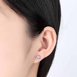 4pcs Set Zirconia Pendentif Collier Boucles d'oreilles Bangle Bague Argent cristal Mode Ajustable Bijoux pour femmes Adolescents Filles Femme Party Promo Cadeaux de fiançailles