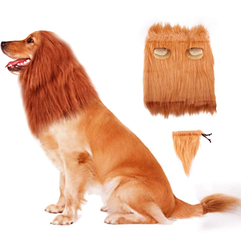 Buy Refial Dog Lion Mane,Lion Mane Wig Costumes for Dogs with Ears