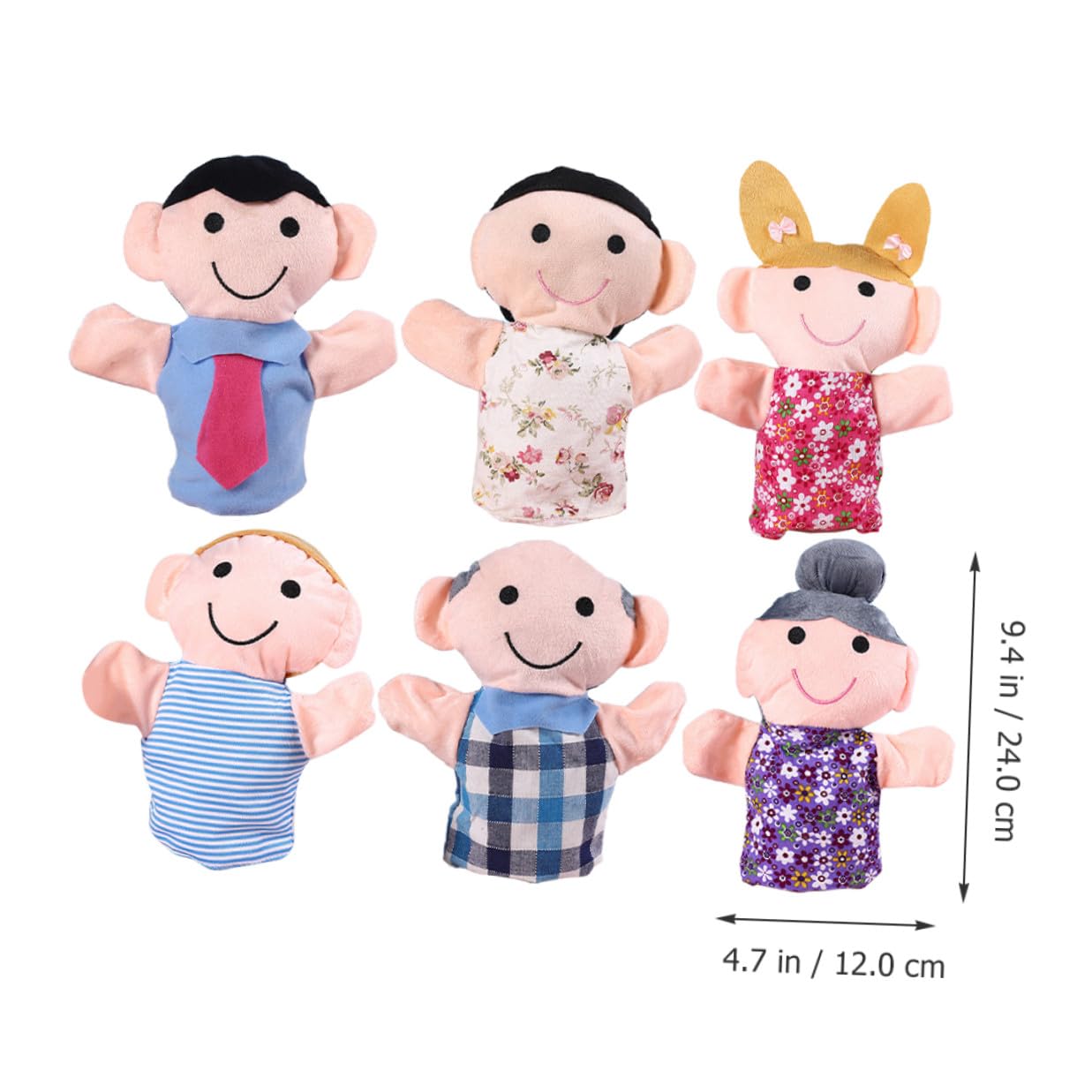 TOYANDONA 6pezzi Burattini per Ragazzo Ragazza Giocattolo per Giochi di Ruolo Burattini Mano per Ragazzo Ragazza Realizzati in Peluche Cotone Pp Ultra Morbidi e Confortevoli