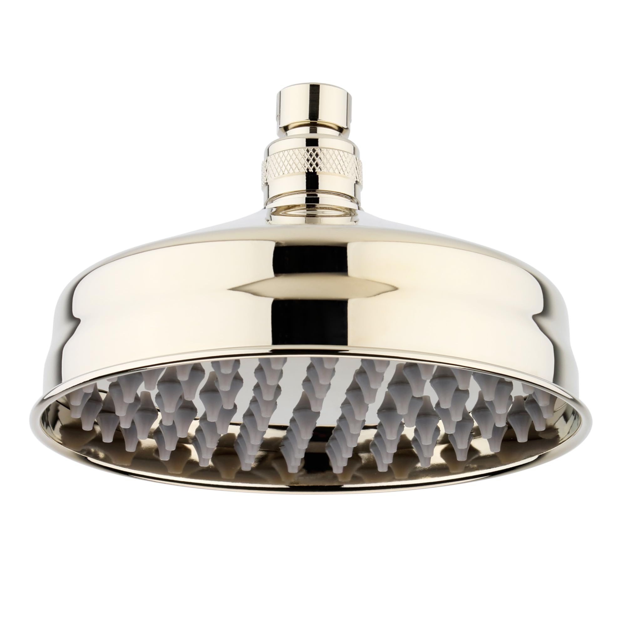 Enki Gold R34, 150Mm Traditional Fixed Small Shower Head Solid Brass, Replacement Shower Head, Round Rose, Mixer Rainfall Shower, Easy Clean & Easy To Install