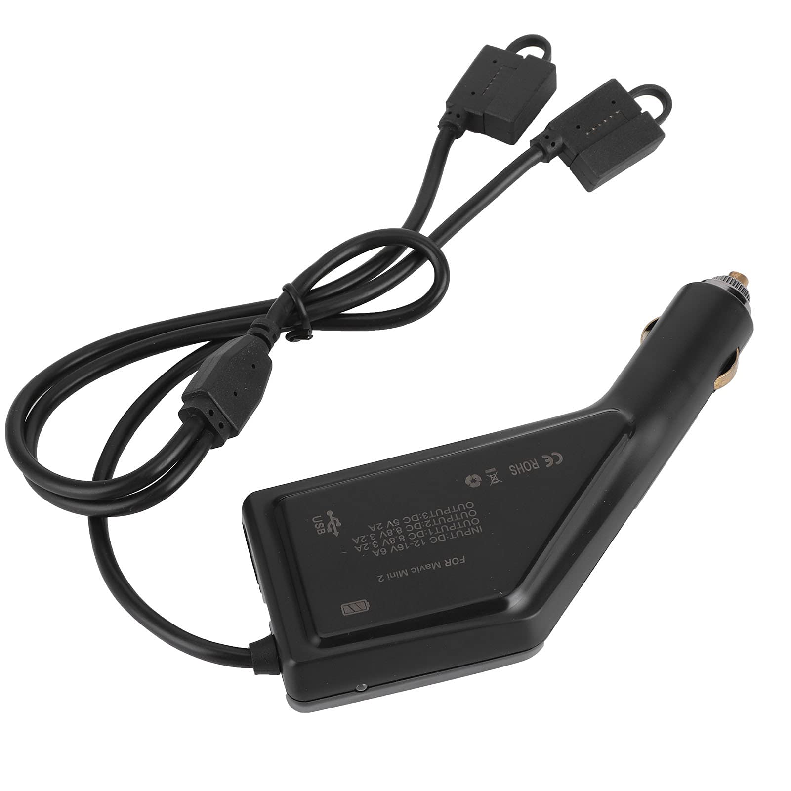 Cargador de batería USB para dron de coche, carga dual para Mini 2, accesorio de viaje, ligero, color negro