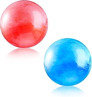 Abeillo 8.5 Inch Marbleized Bouncing Balls for Kids, 2 Pieces Cloud Bouncy Balls Inflatable Rubber Playground Ball Bouncy Play Balls for Kids Adults Pet Outdoor School Water Fun