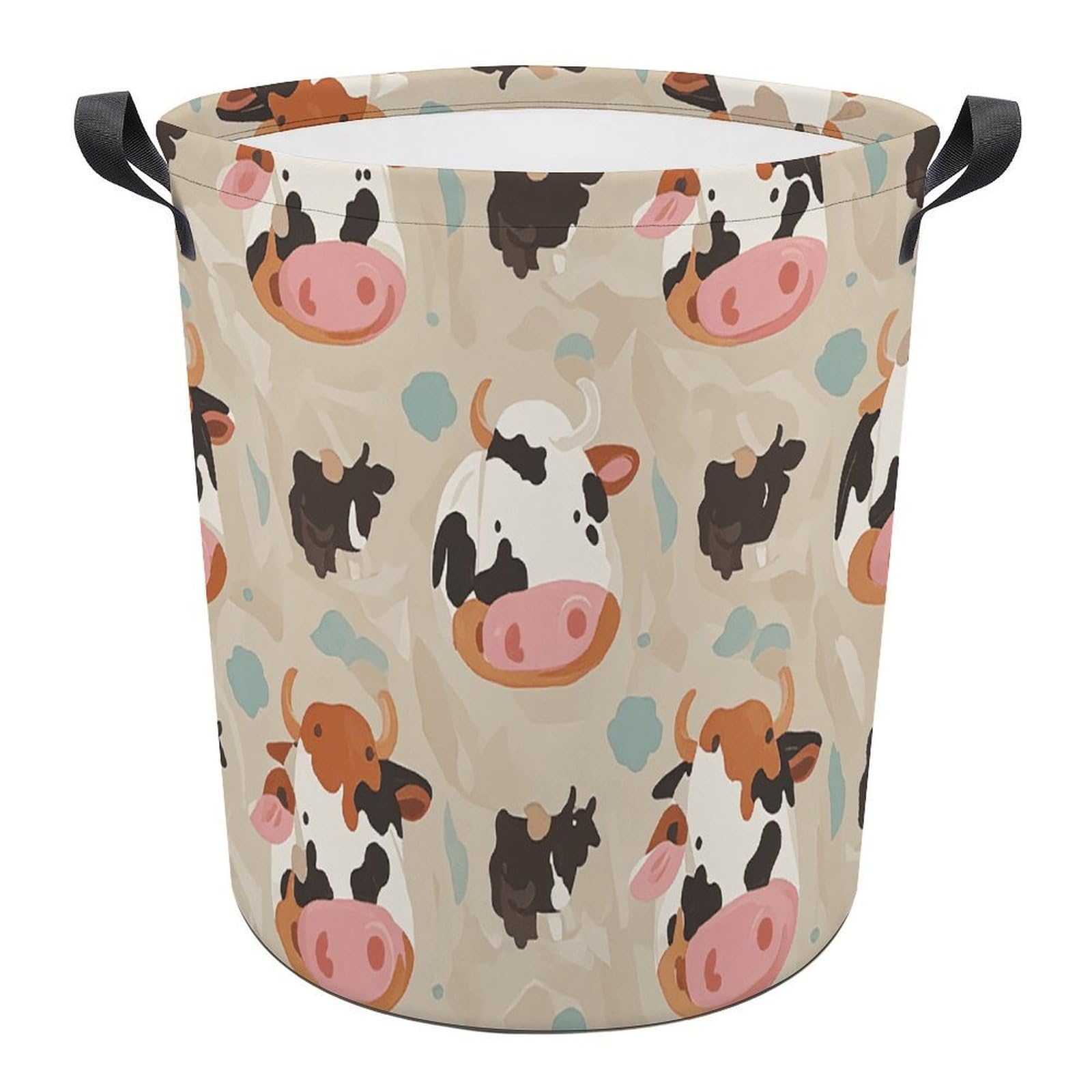 Panier à linge imperméable pliable imprimé vache grand bac de rangement pour animaux