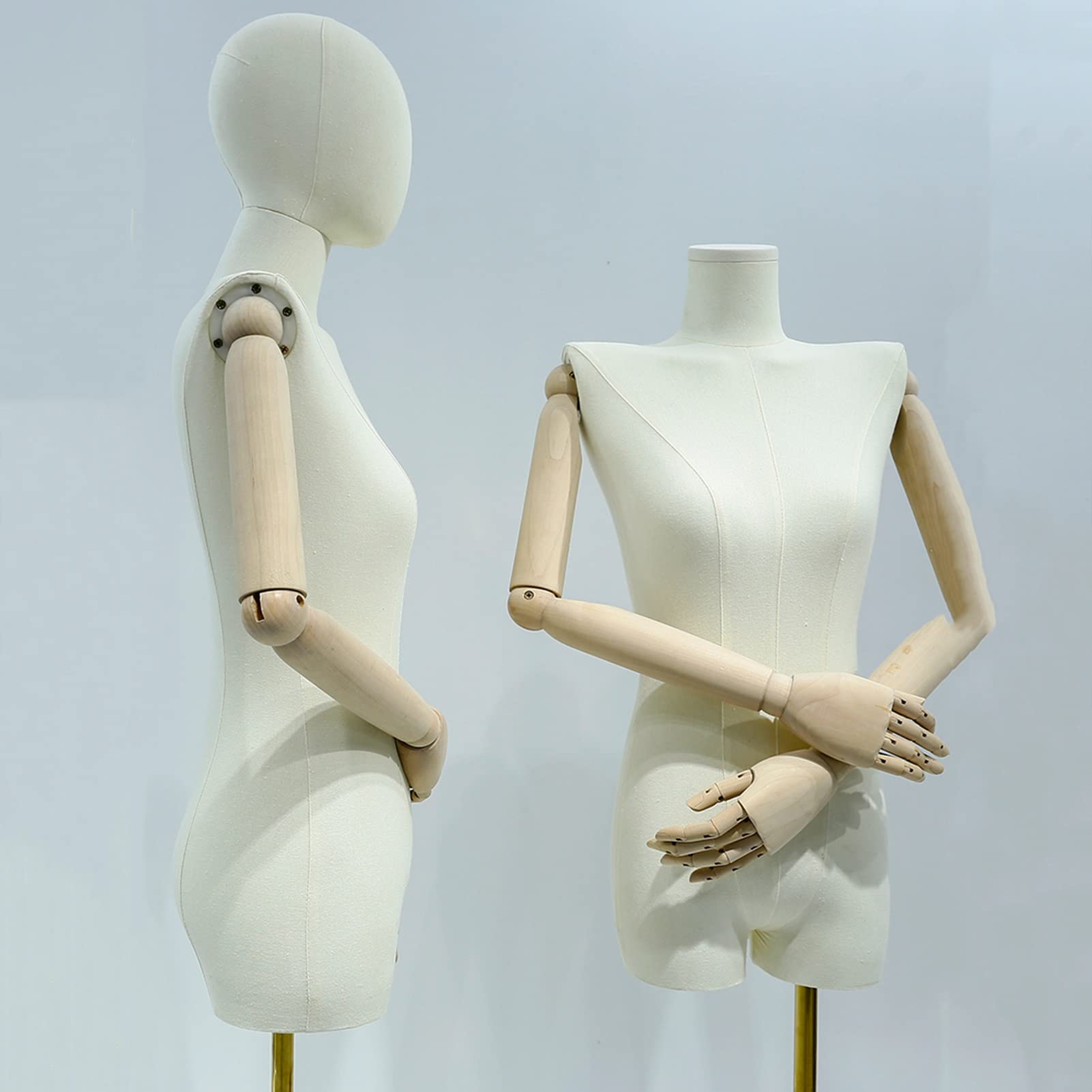 マネキン ボディ　トルソー　女性用 　HOSOKAWA製　ナチュラルカラ- ひざ上トルソー レディース 高さ85cm 【9号サイズ】 B86.5×W60