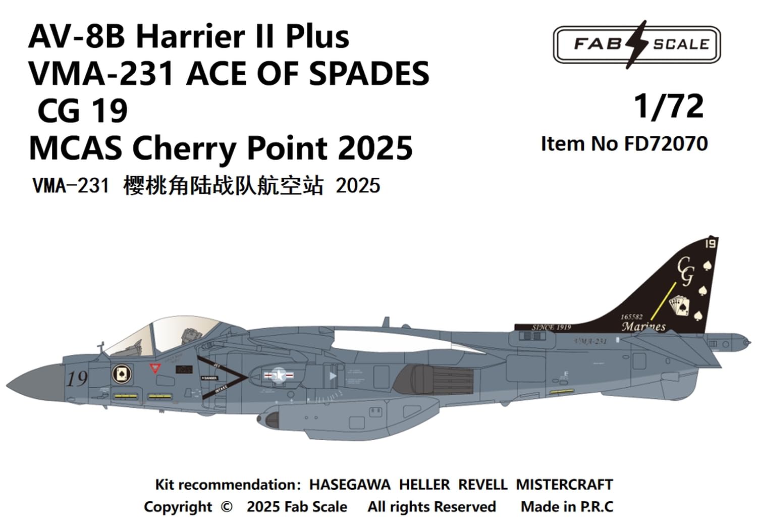 Amazon | ファブスケール(Fab Scale) 1/72 AV-8B ハリアーII プラス