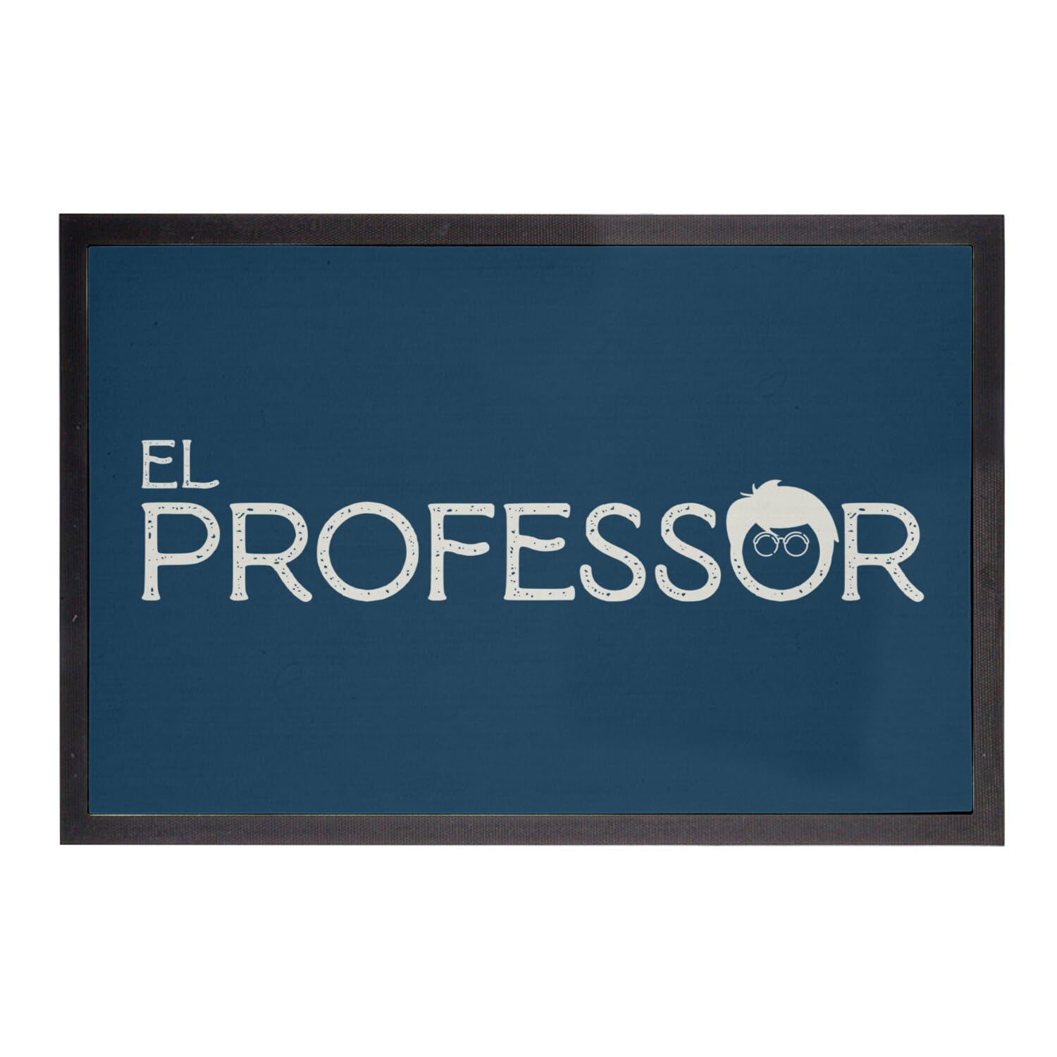 Paillasson professeur Espagne tapis de sol bleu école 75x50cm
