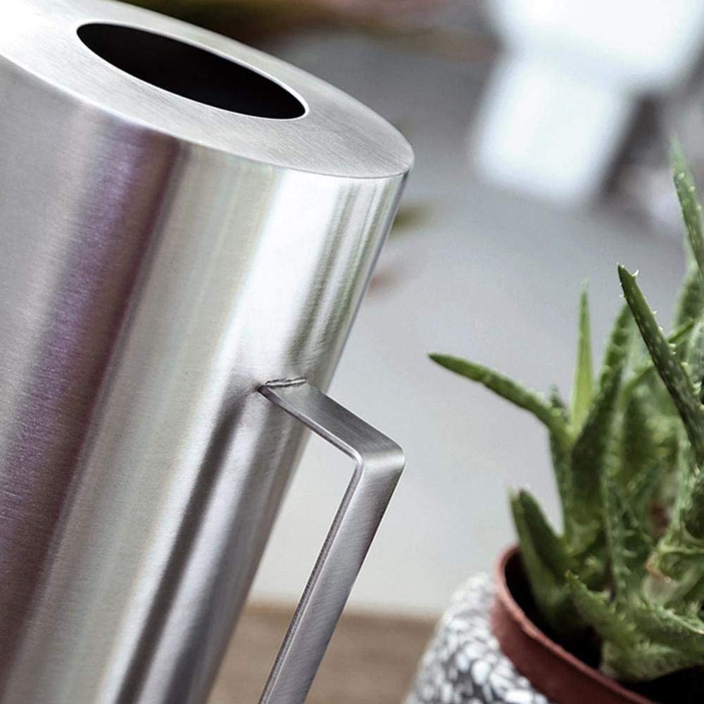 zaizai Annaffiatoio in Acciaio Inossidabile da 1,5 Litri Annaffiatoio con Beccuccio Lungo Vaso Spazzolato Vaso per Irrigazione in Metallo per Fiori Bonsai Piante in Giardino Ufficio