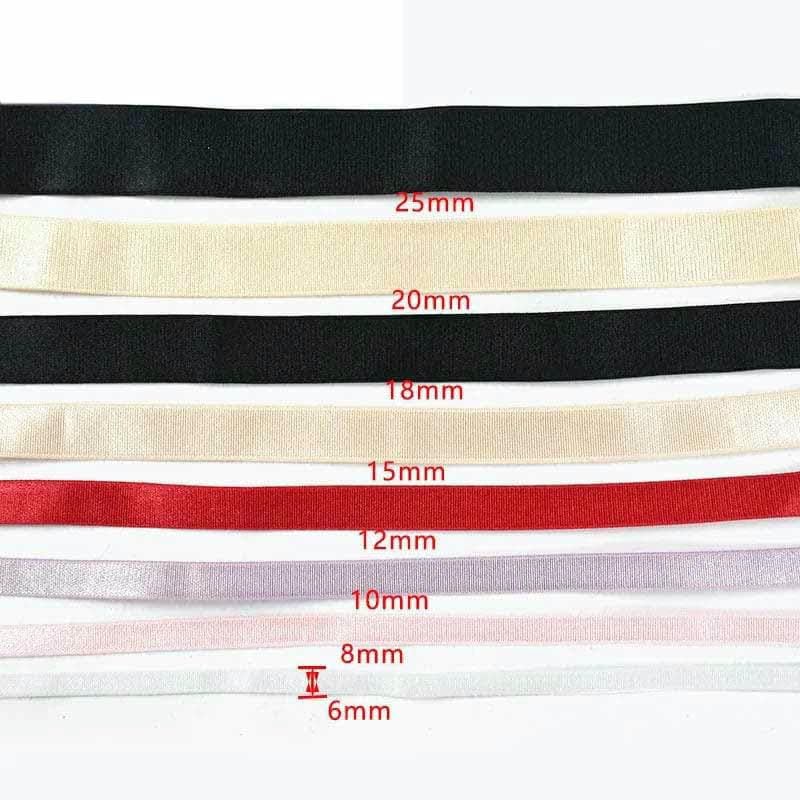 Cinta elástica de nailon, Gomas Elásticas De Costura Nylon Multicolor 6-25mm 5-10 Metros(FleshPink 25mm,10Meters)